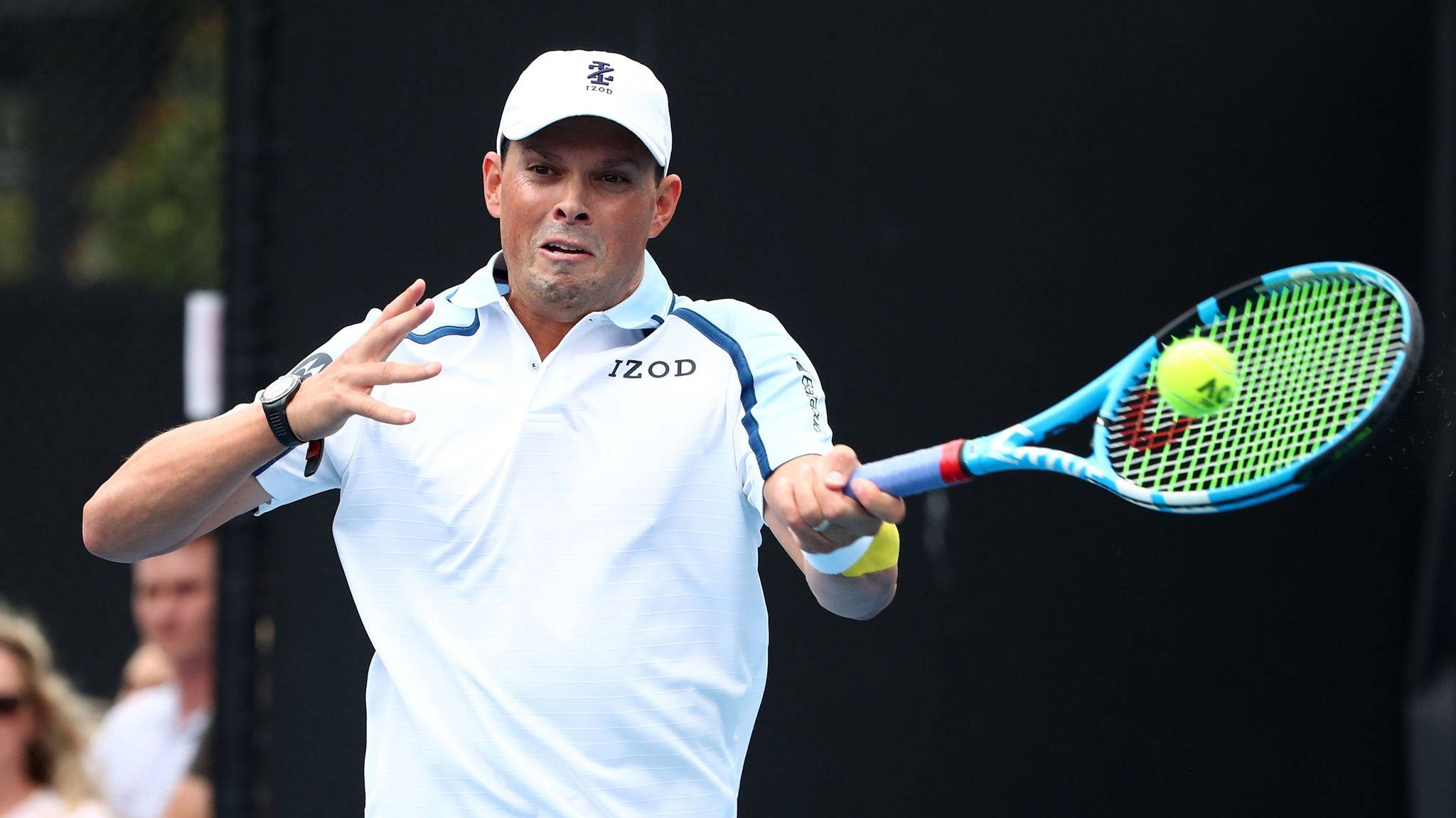 Bob Bryan, white Izod shirt, cap, Full HD Desktop Wallpaper