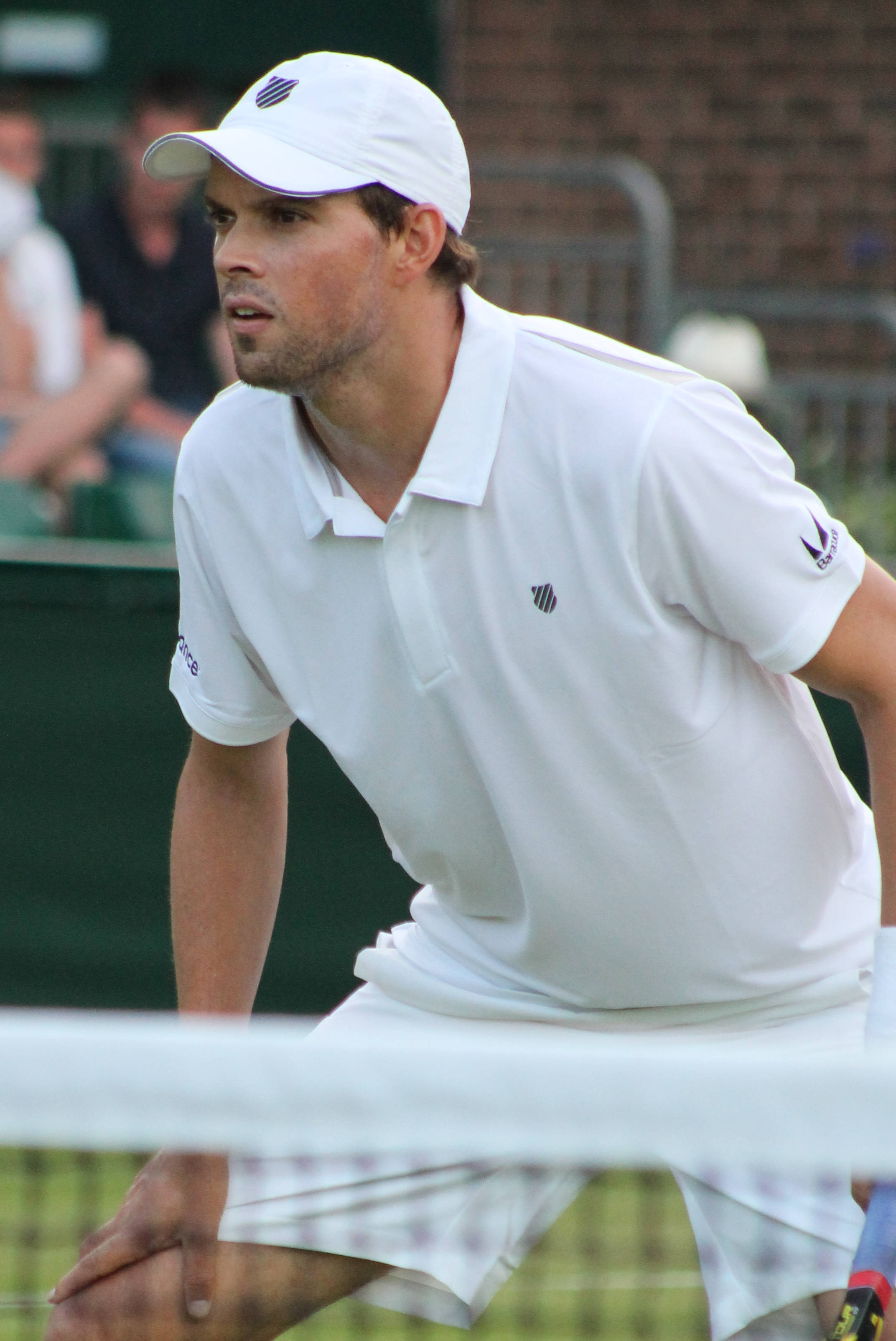 Bob Bryan, tennis net, grass court, 2K Phone Wallpaper