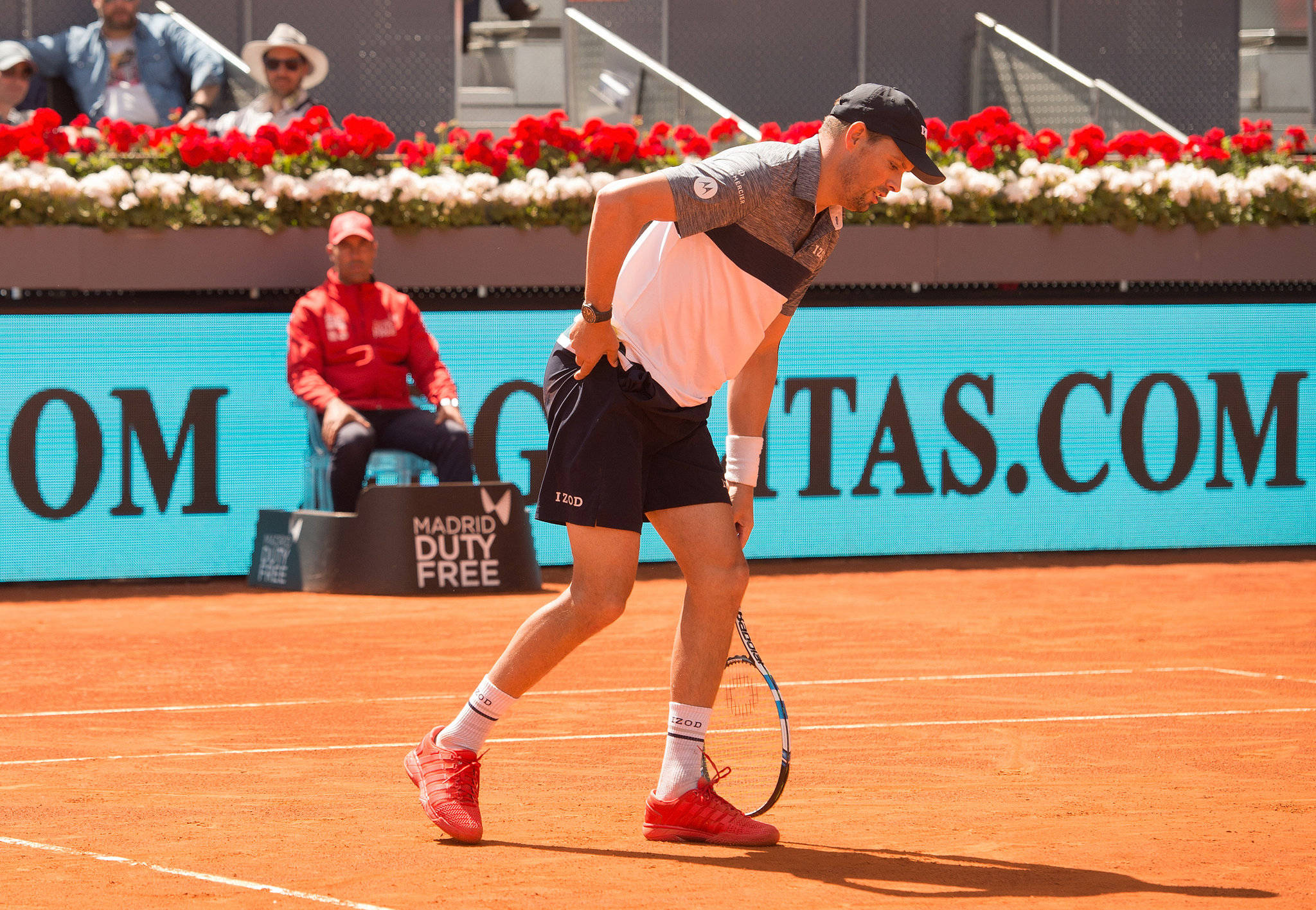 Bob Bryan, red shoes, clay court, Full HD Desktop Wallpaper