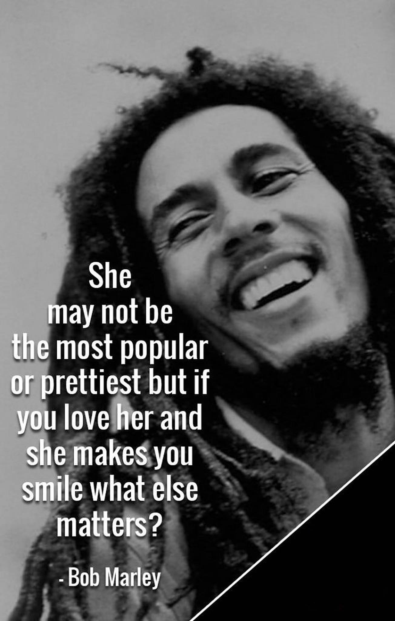 Bob Marley, black and white portrait, smiling broadly, Full HD Phone Wallpaper