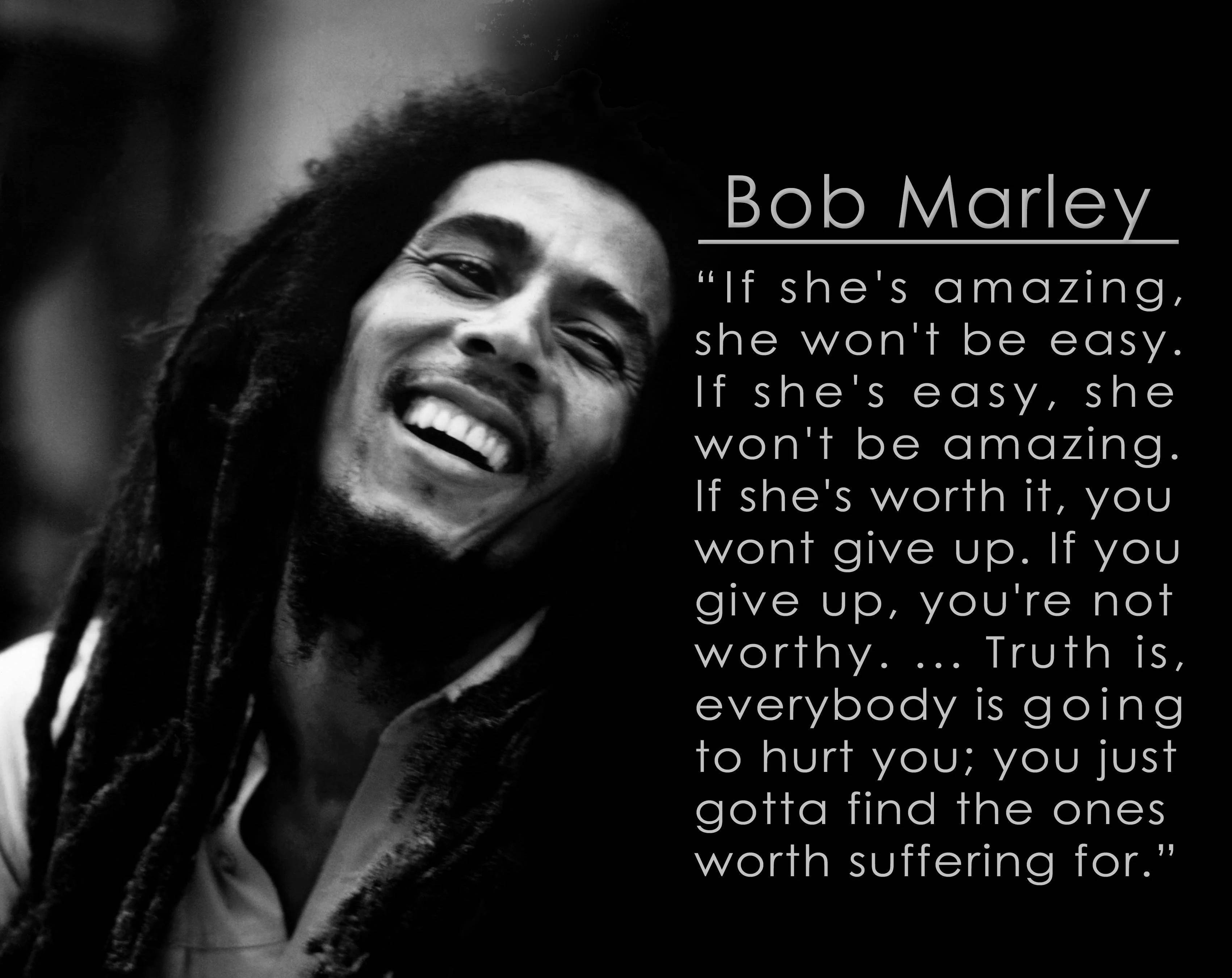 Bob Marley, black and white portrait, smiling broadly, 2K Desktop Wallpaper