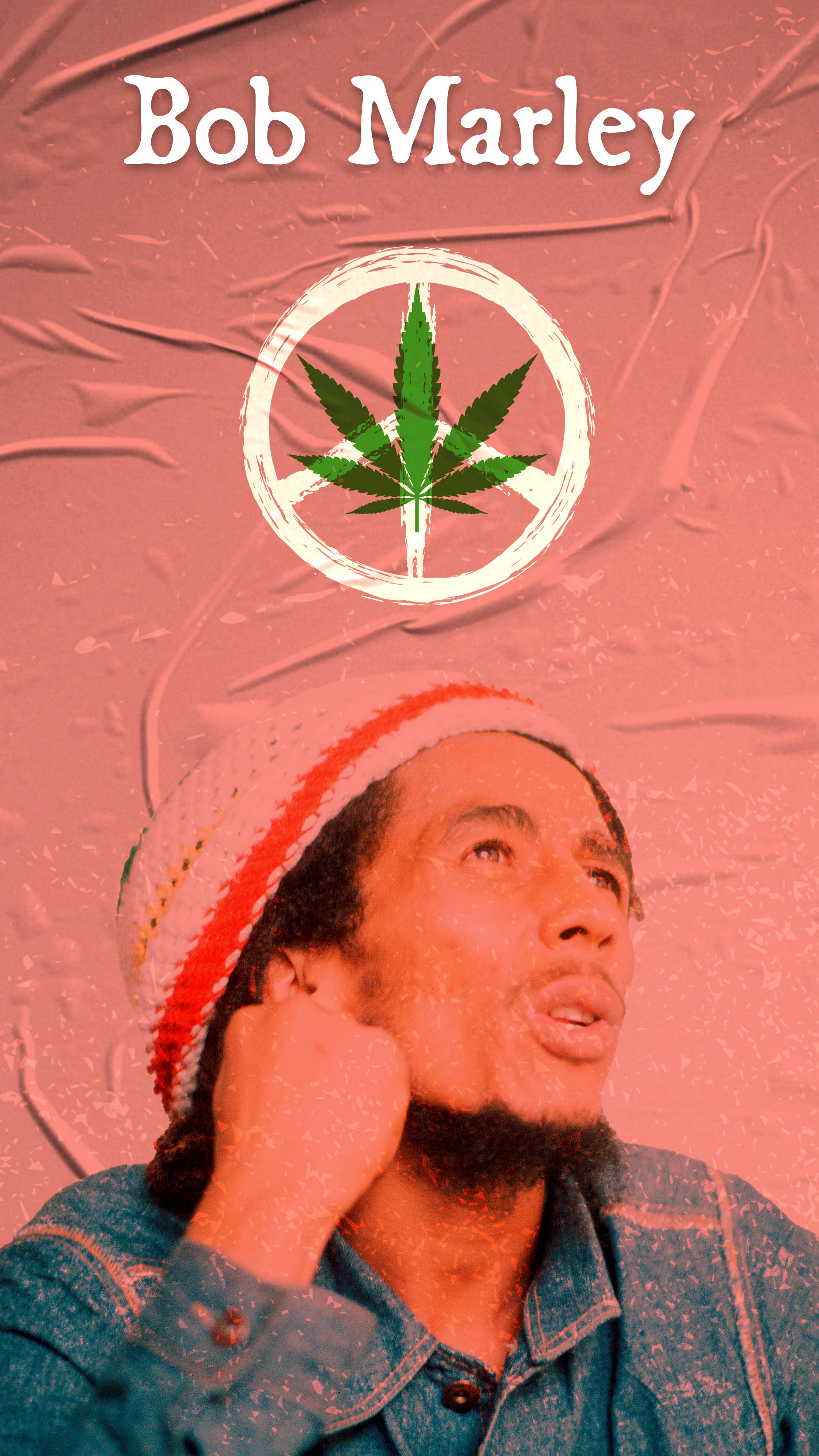 Bob Marley, beanie, peace symbol, 4K Phone Wallpaper