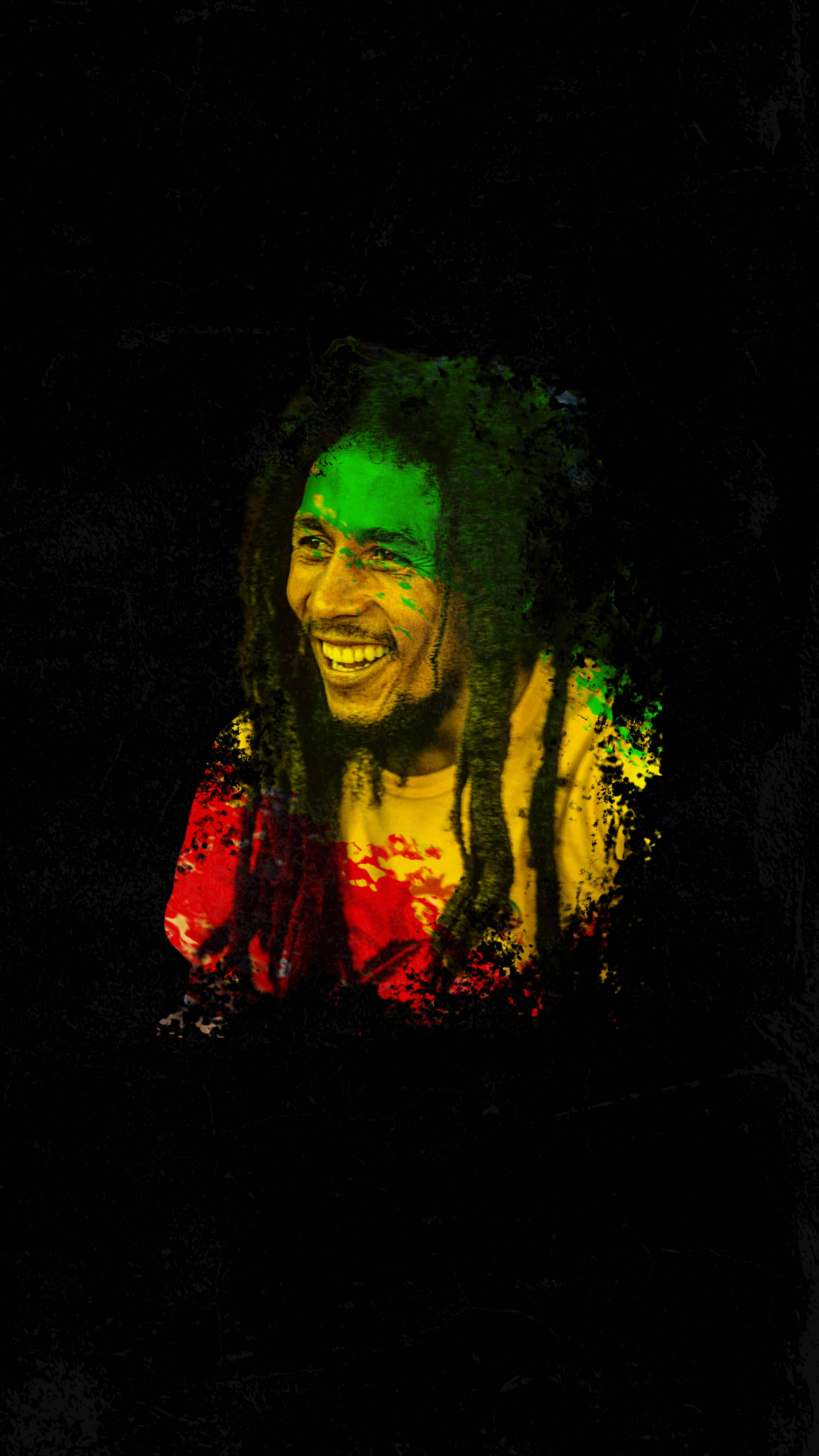 Bob Marley, reggae flag, dreadlocks, 4K Phone Wallpaper