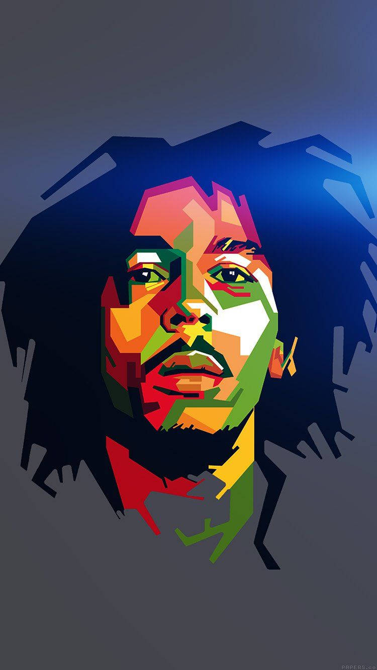 Bob Marley, pop art, geometric portrait, HD Phone Wallpaper