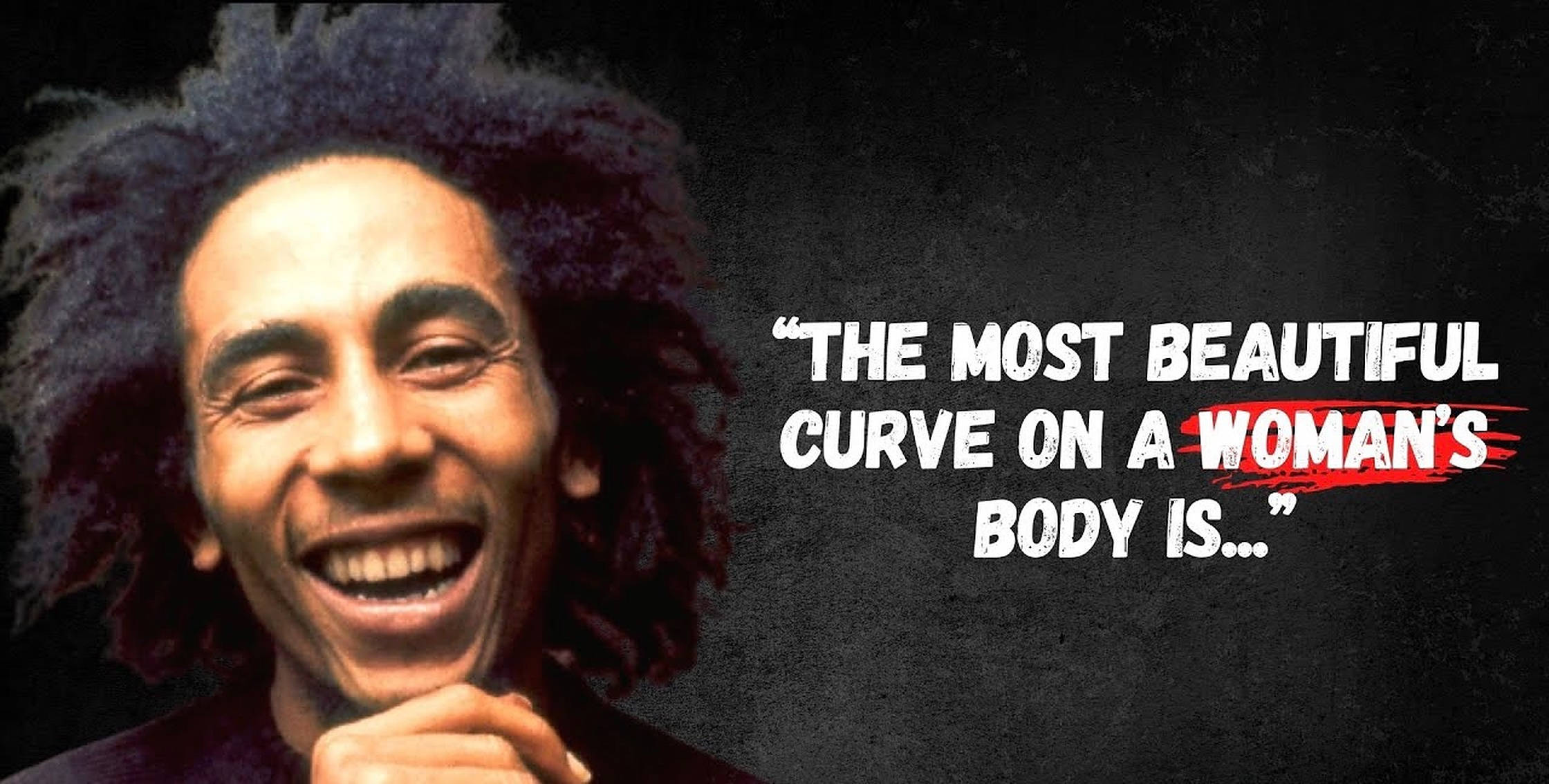 Bob Marley, grins widely, hand near his chin, Full HD Desktop Wallpaper