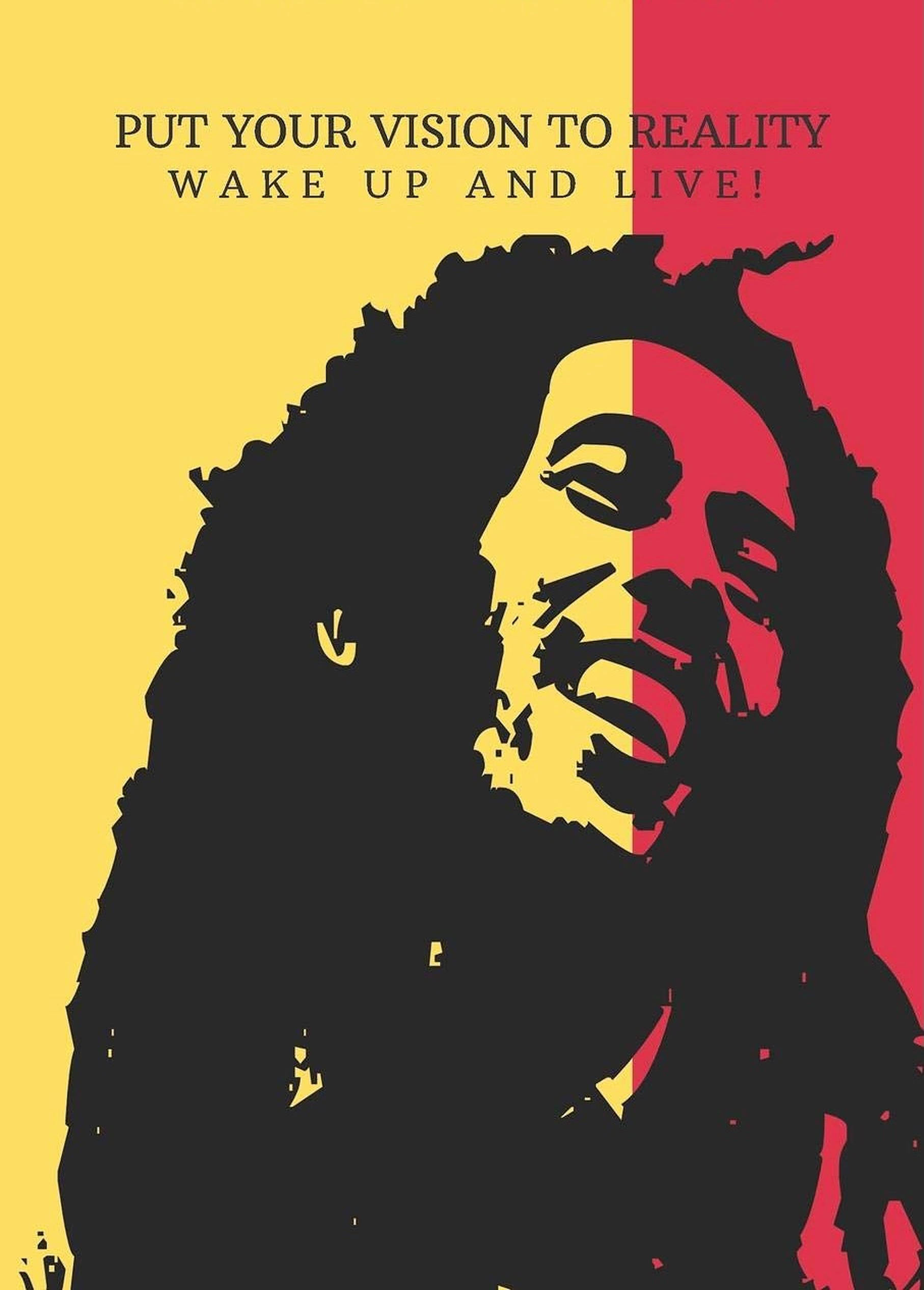 Bob Marley, yellow, red, Full HD Phone Wallpaper