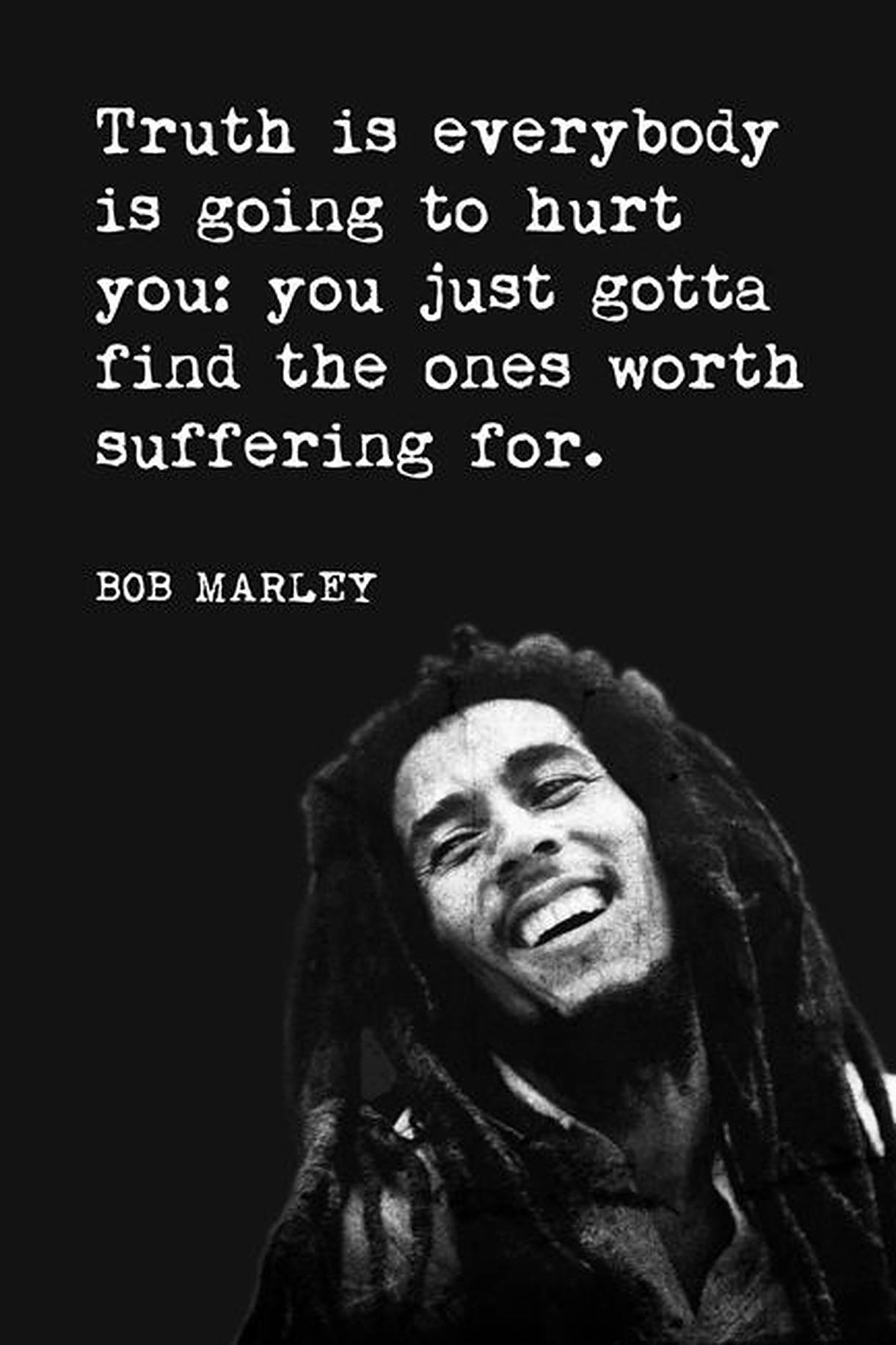 Bob Marley, black and white portrait, smiling, HD Phone Wallpaper
