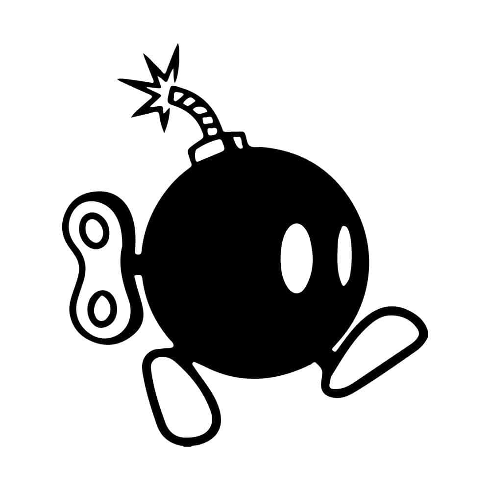 Bob-omb, black, cartoon bomb, SD Desktop Wallpaper