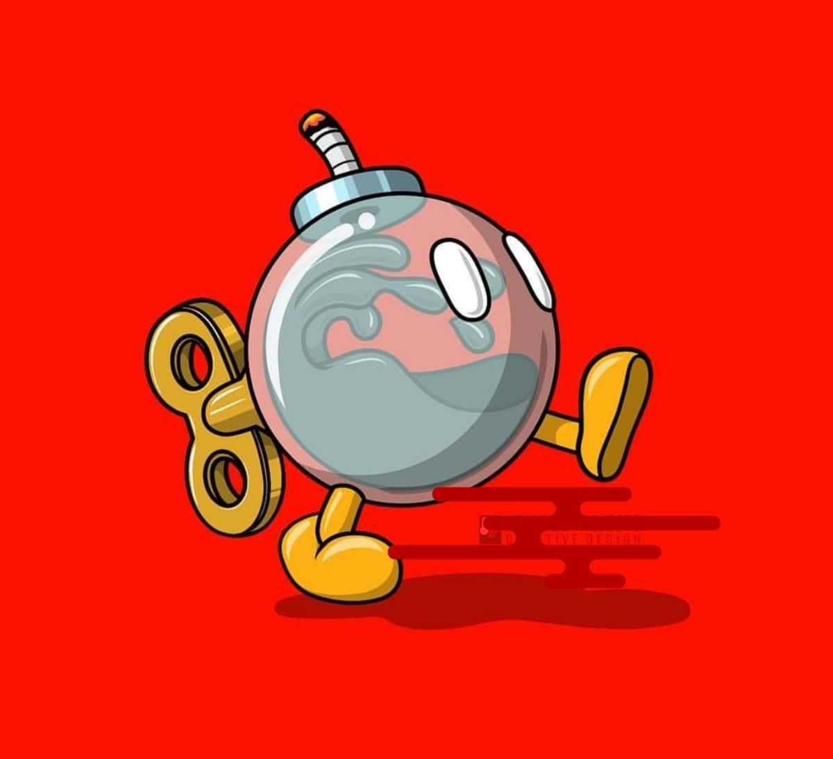 Bob-omb, googly eyes, yellow limbs, SD Desktop Wallpaper