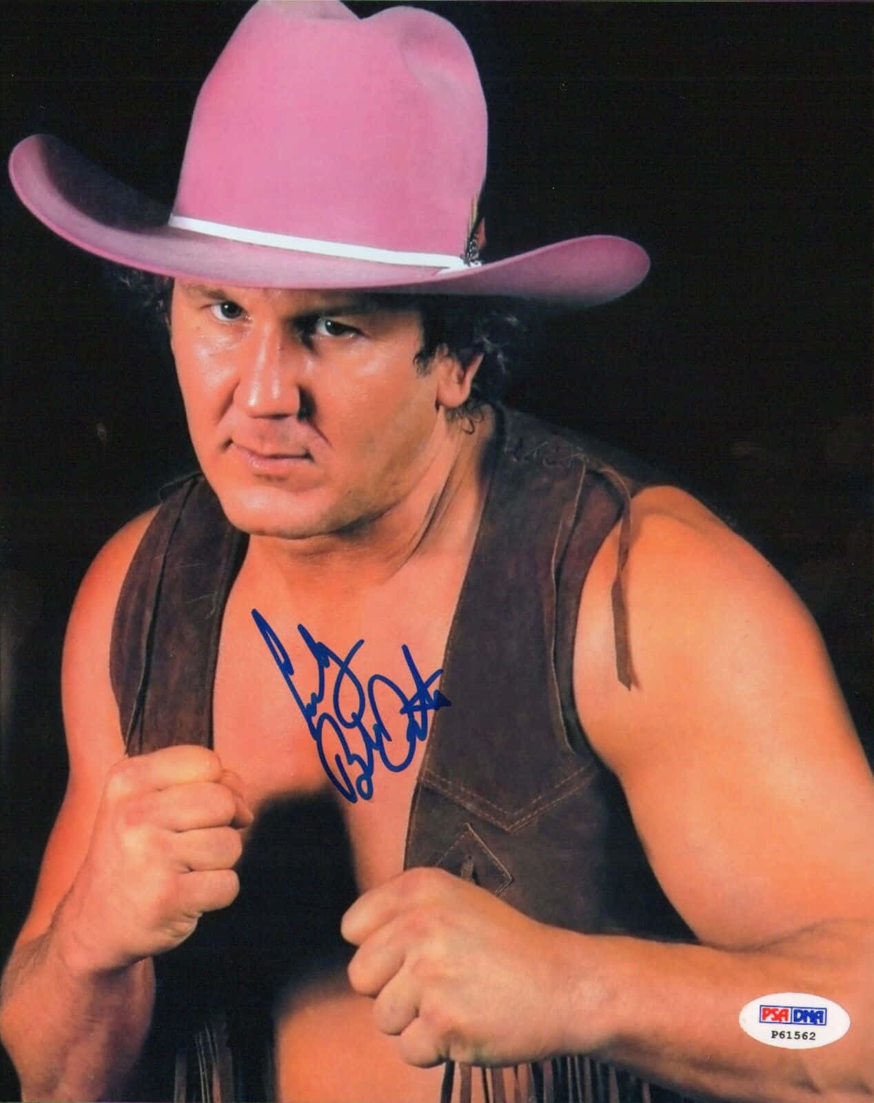 Bob Orton Jr, pink cowboy hat, leather vest, HD Phone Wallpaper