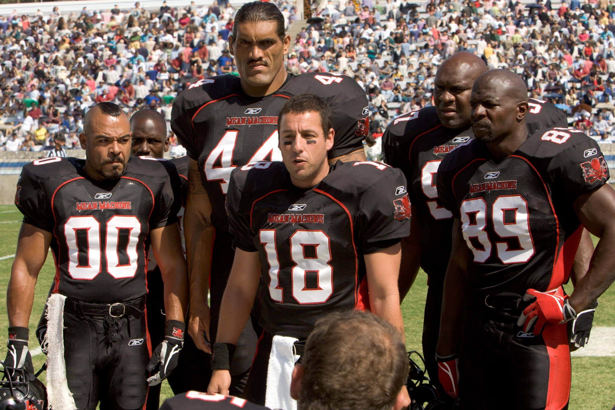 Bob Sapp, black and red uniforms, sunlit field, Full HD Desktop Wallpaper