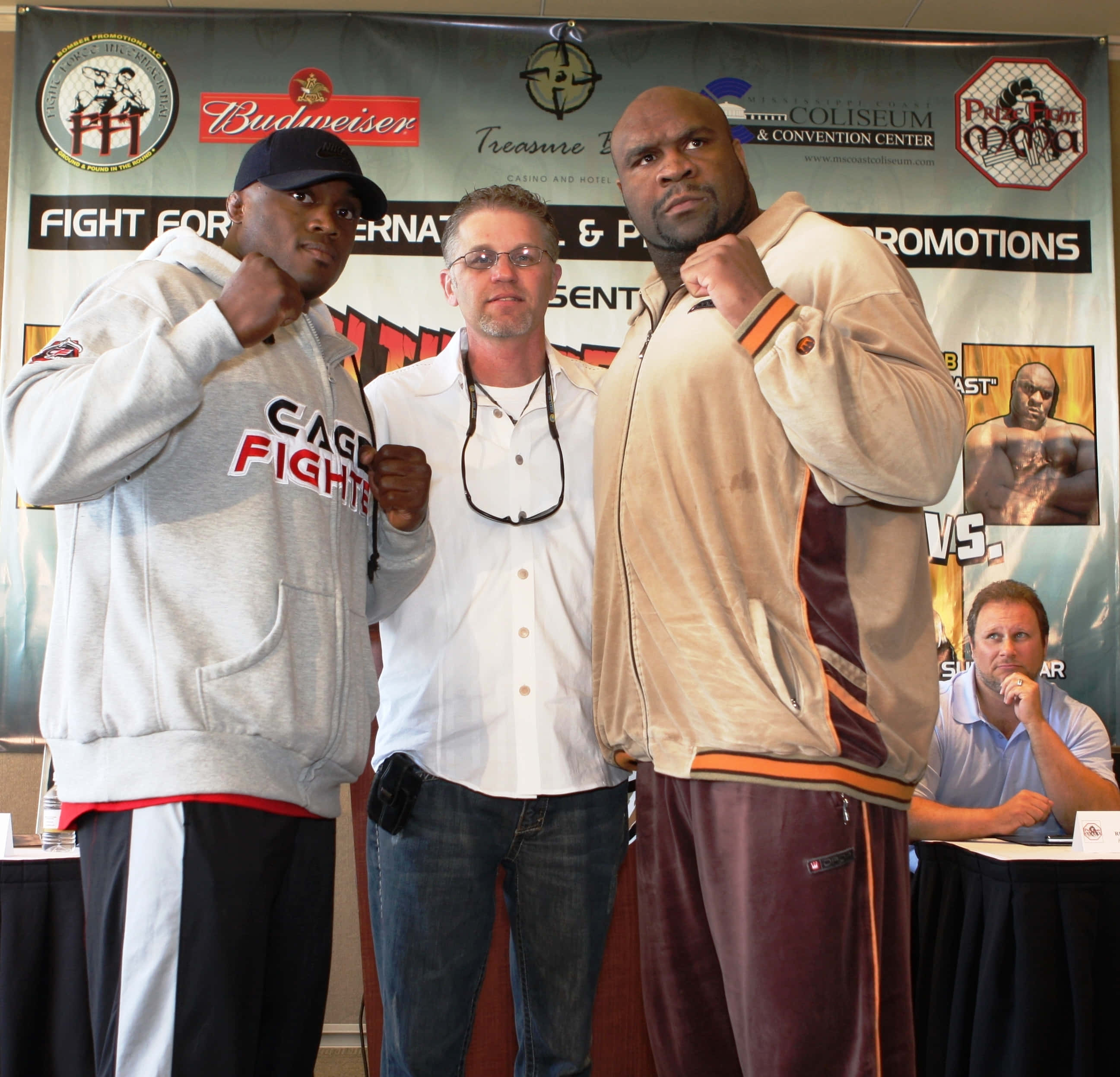 Bob Sapp, press event, sponsor banners, 2K Desktop Wallpaper