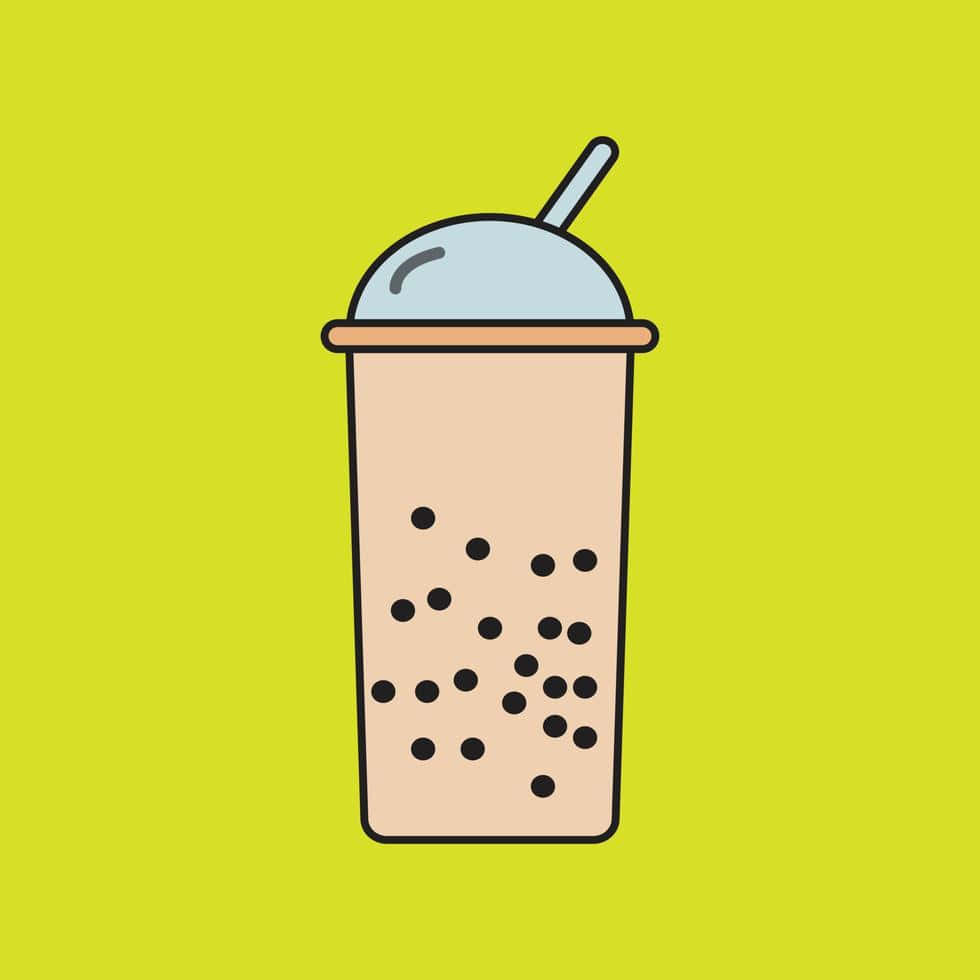 boba tea, bubble tea, black tapioca pearls, SD Desktop Wallpaper