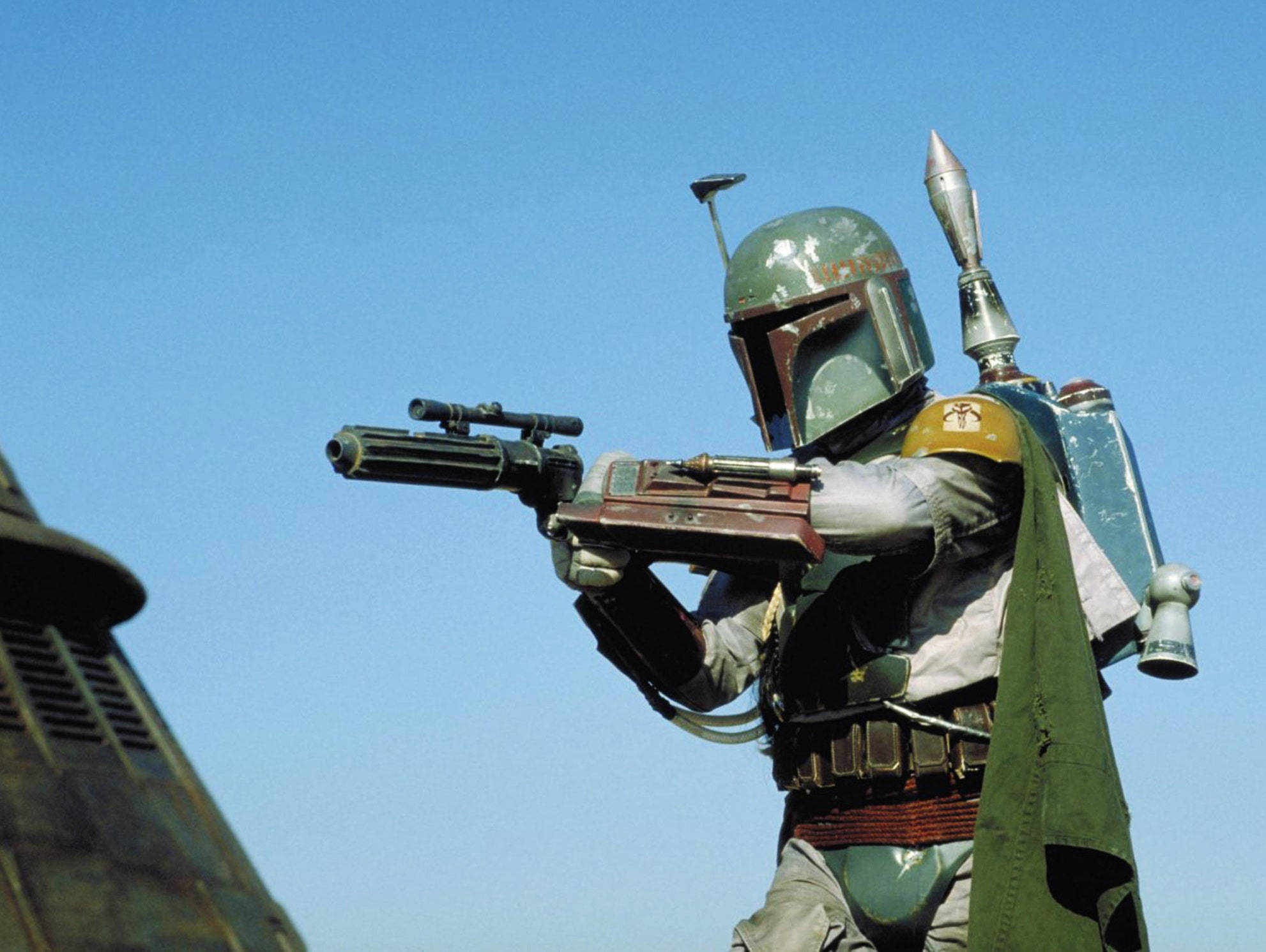 Boba Fett, full armor, blaster rifle, Full HD Desktop Wallpaper