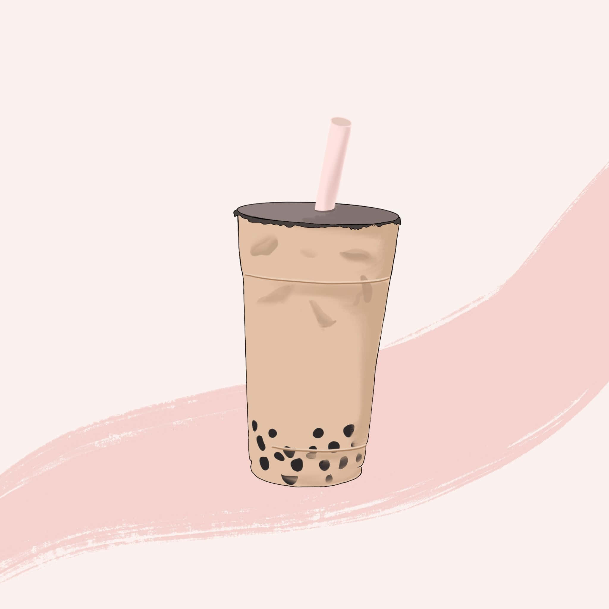 boba tea, bubble tea, tall cup, Full HD Desktop Wallpaper