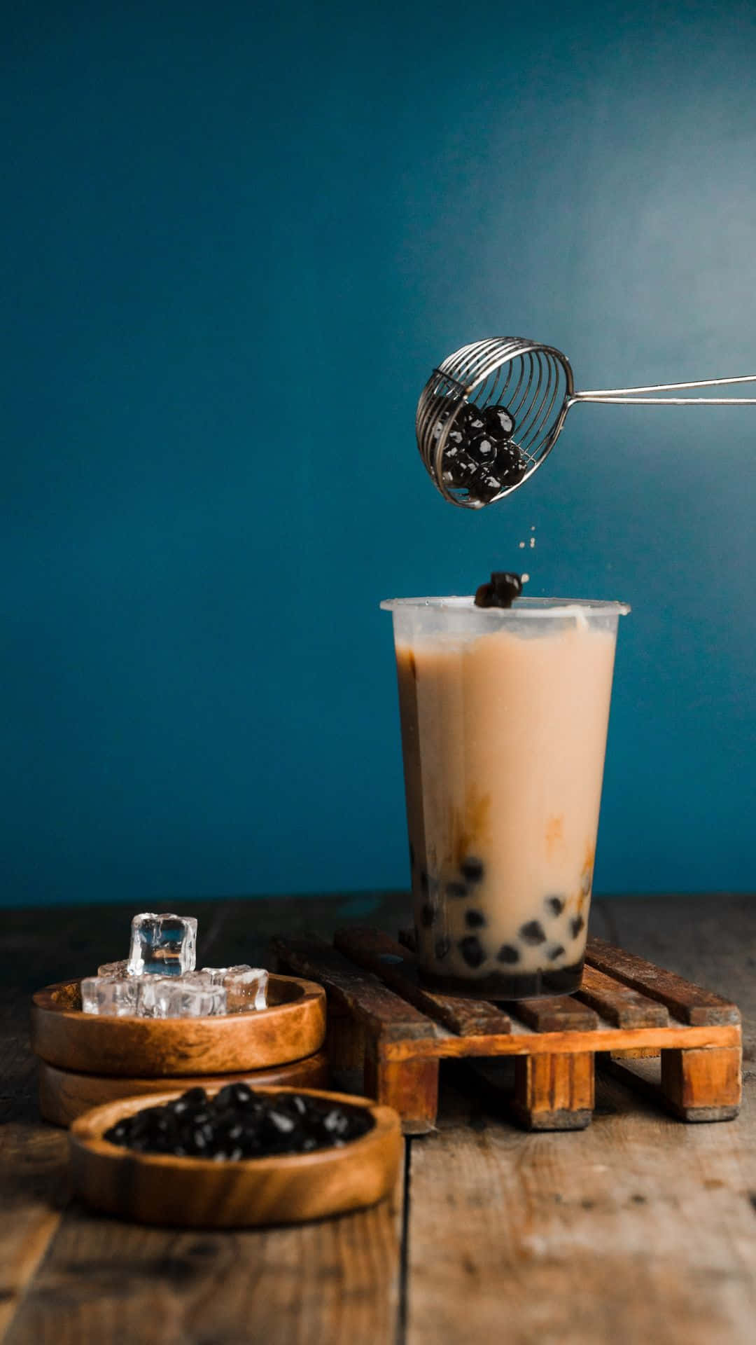 boba tea, tapioca pearls, milk tea, Full HD Phone Wallpaper
