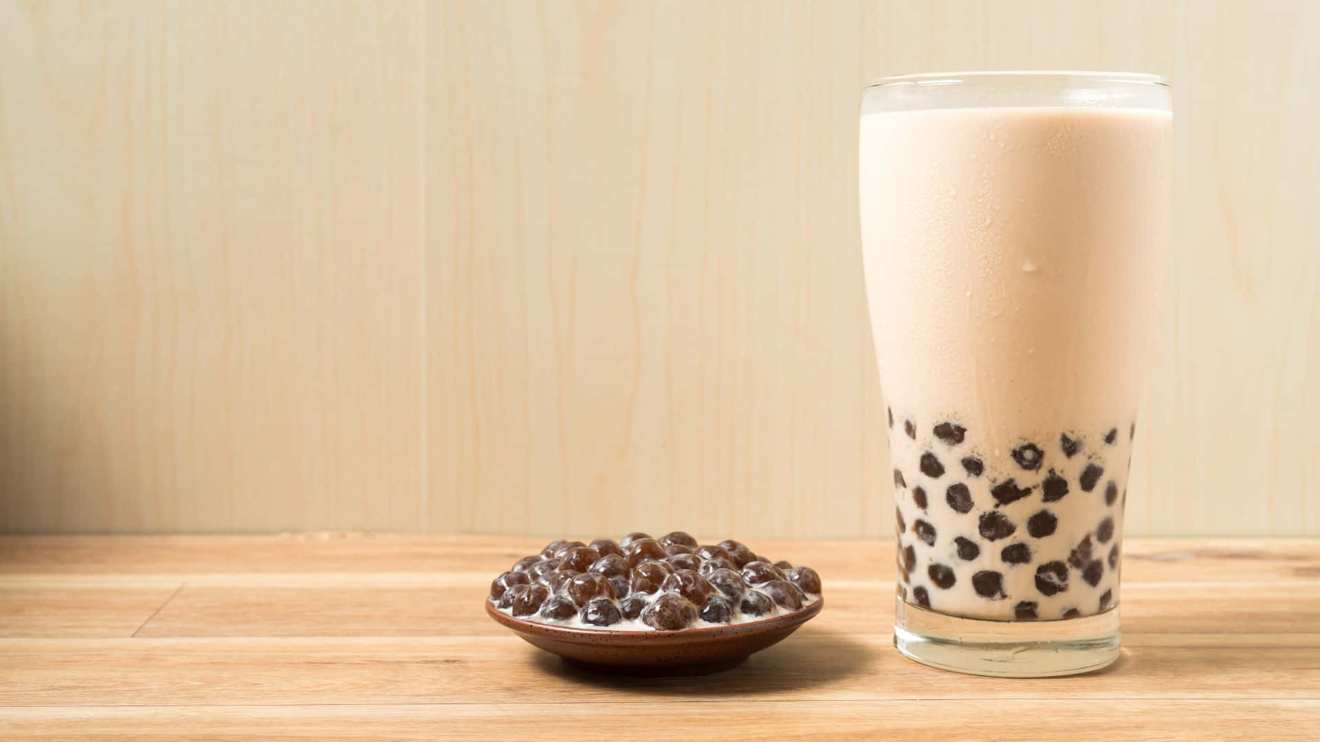 boba tea, tapioca pearls, creamy milk tea, Full HD Desktop Wallpaper