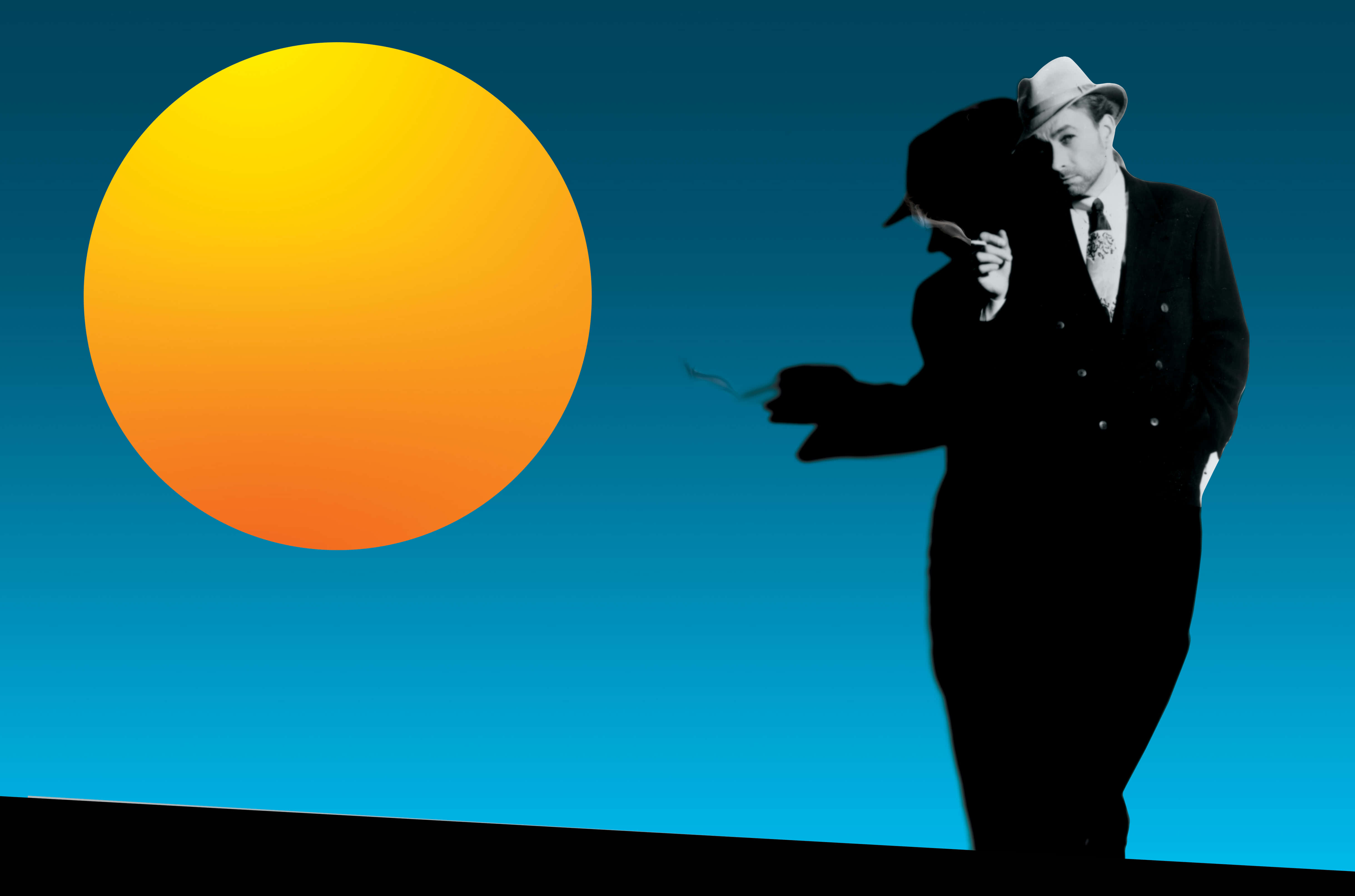 Bobby Caldwell, noir-style, suit and fedora, 4K Desktop Wallpaper