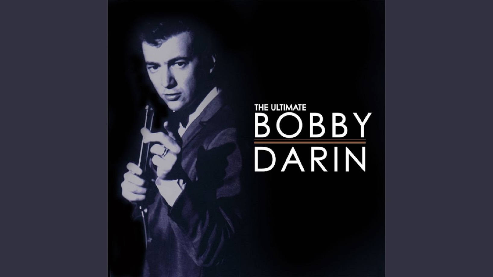 Bobby Darin, black and white portrait, microphone, HD Desktop Wallpaper