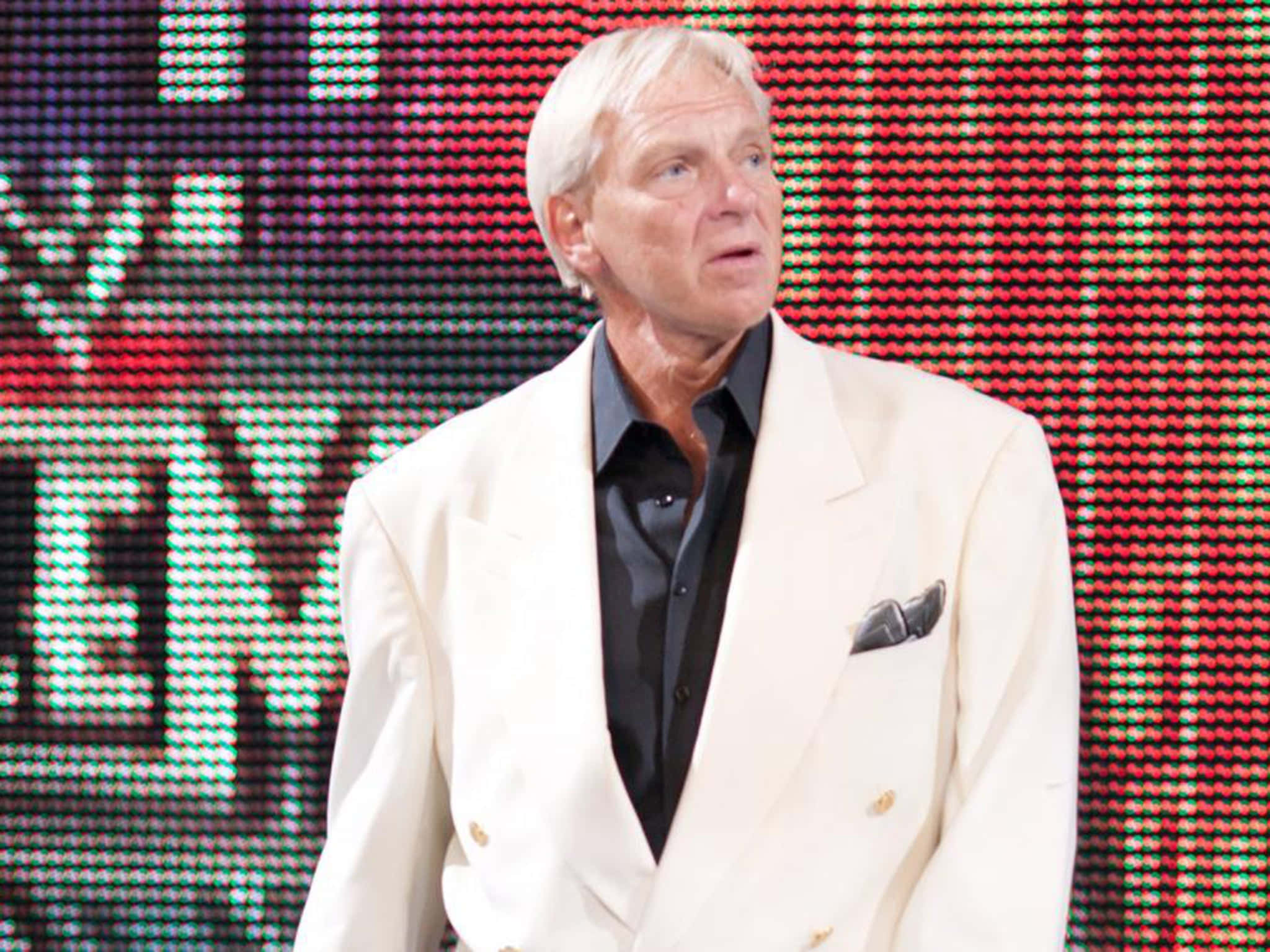 Bobby Heenan, white suit, cream double-breasted suit, Full HD Desktop Wallpaper