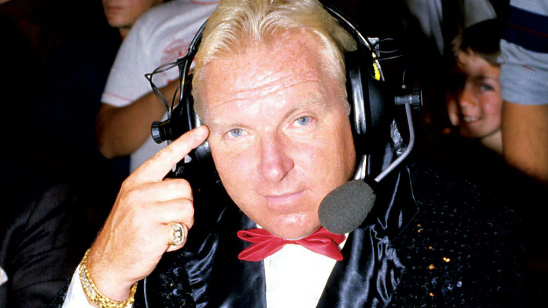 Bobby Heenan, black sequined jacket, red bow tie, Full HD Desktop Wallpaper