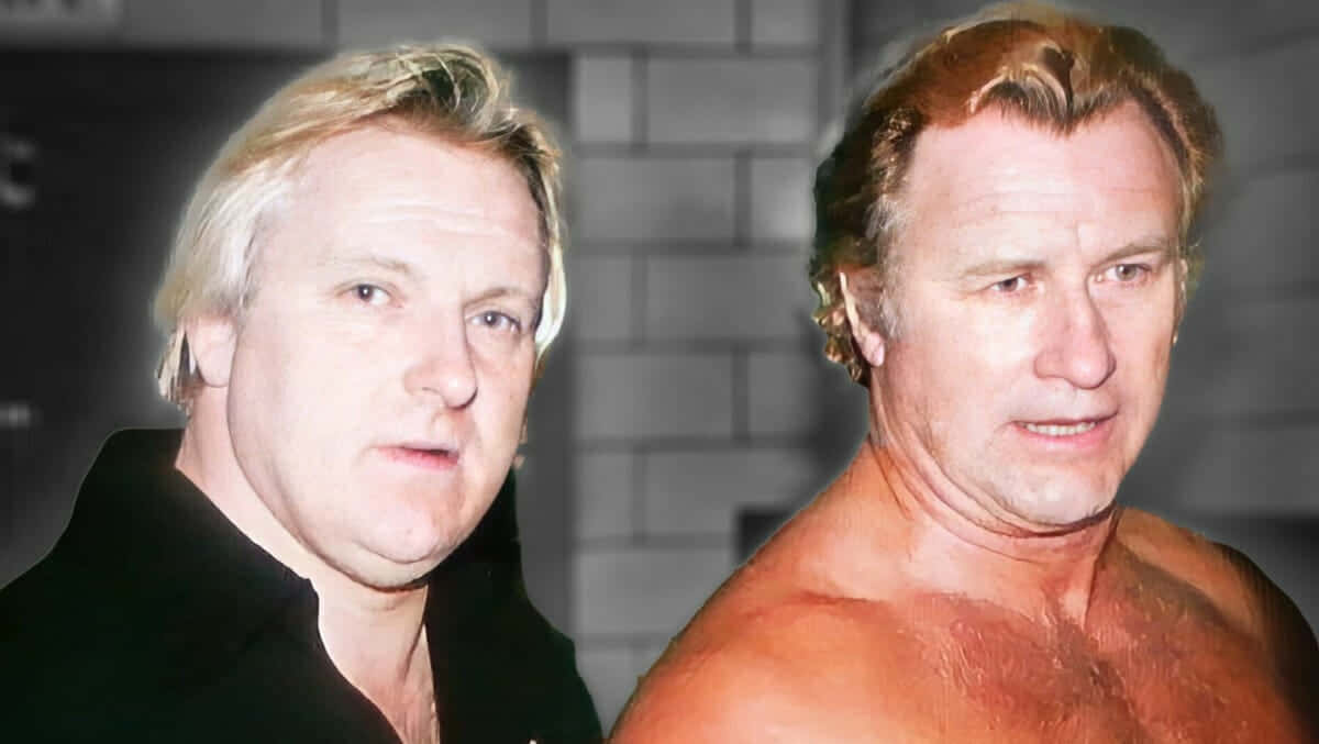 Bobby Heenan, wrestler friends, brick wall background, SD Desktop Wallpaper