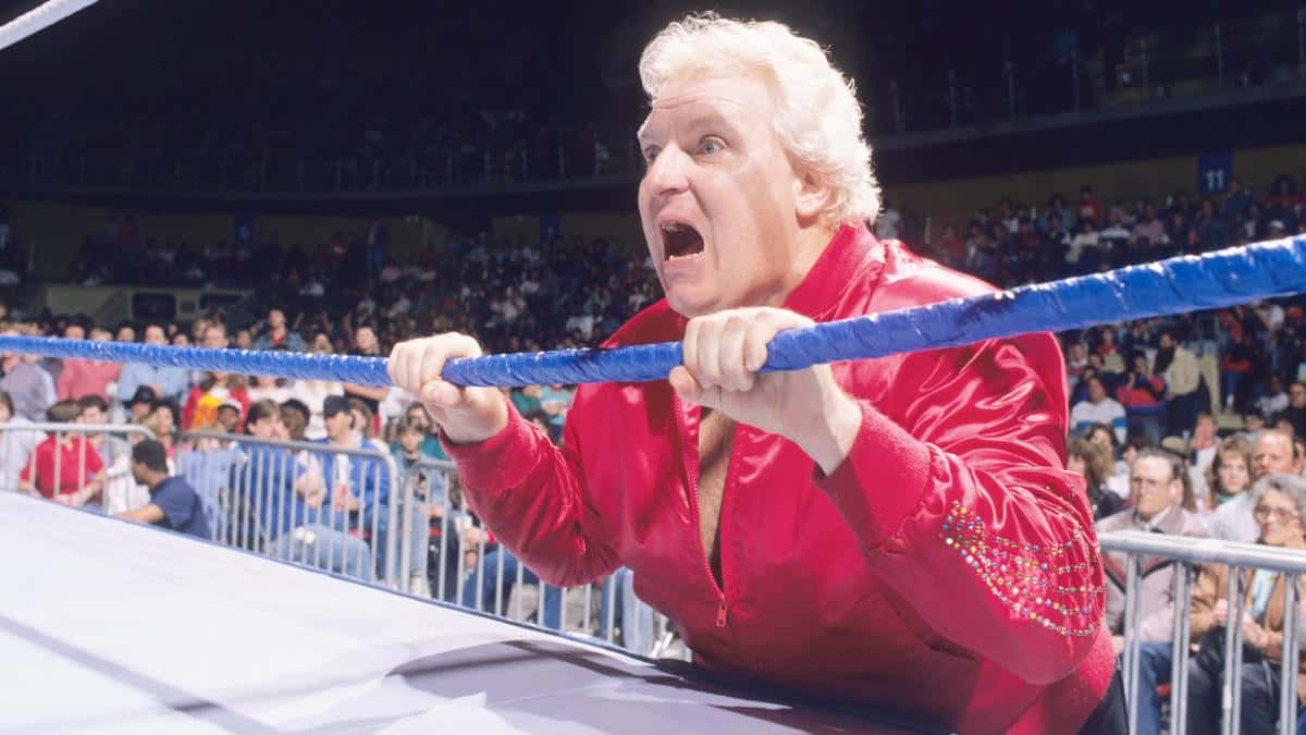 Bobby Heenan, ringside reaction, shiny red jacket, SD Desktop Wallpaper