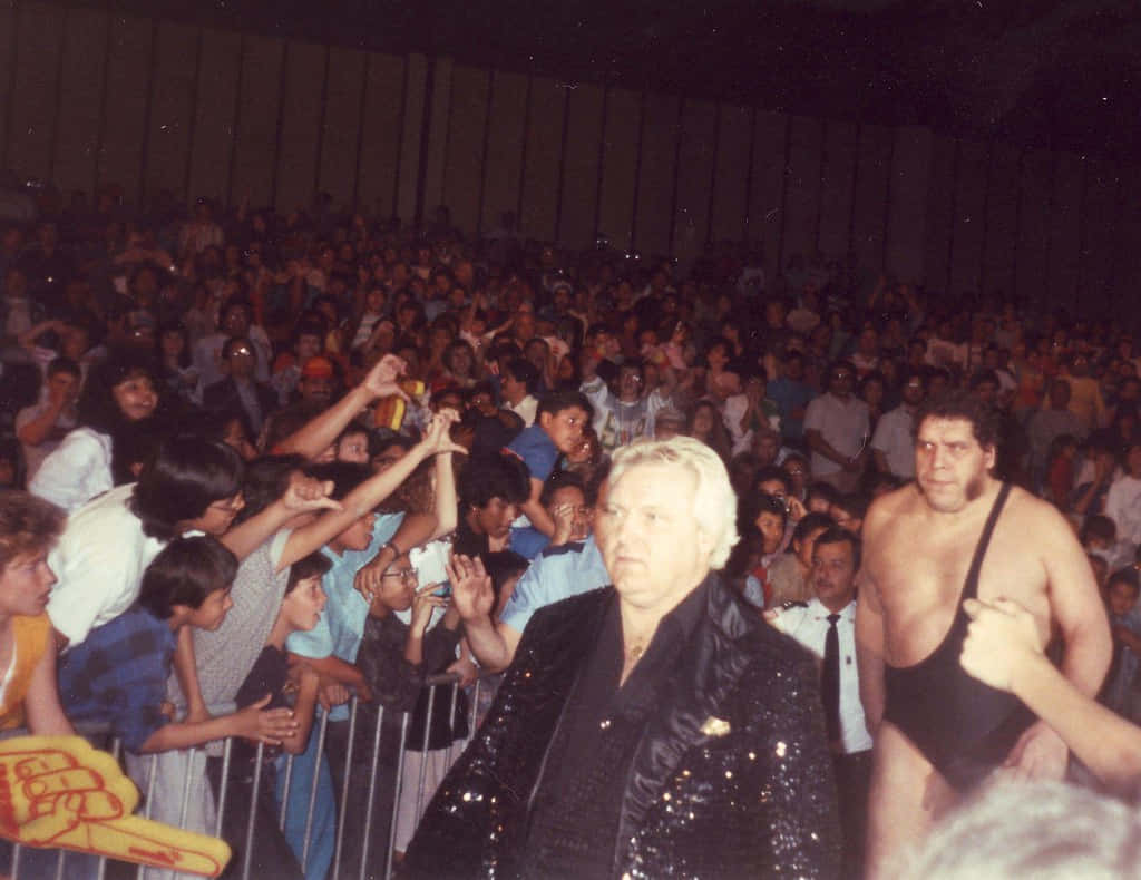 Bobby Heenan, wrestling event entrance, black singlets, SD Desktop Wallpaper