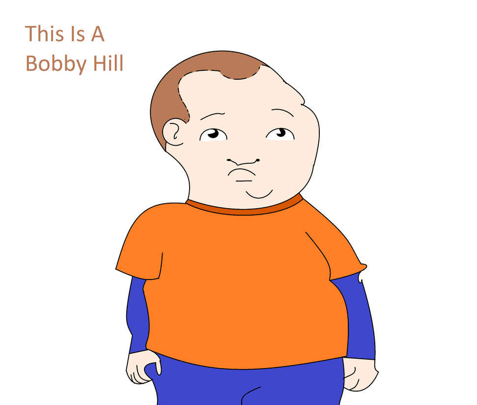 Bobby Hill, orange shirt, blue pants, SD Desktop Wallpaper