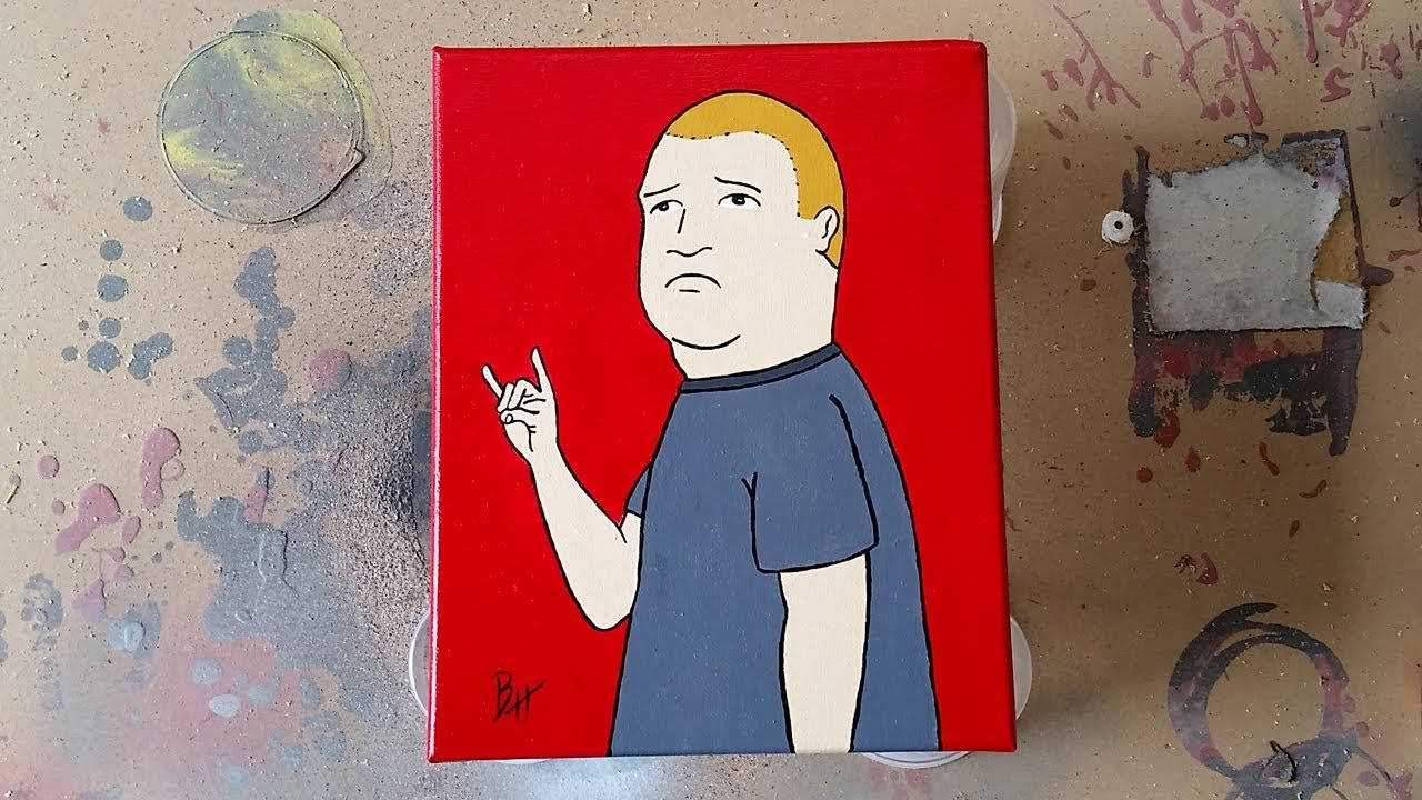 Bobby Hill, cartoon-style painting, blonde hair, HD Desktop Wallpaper