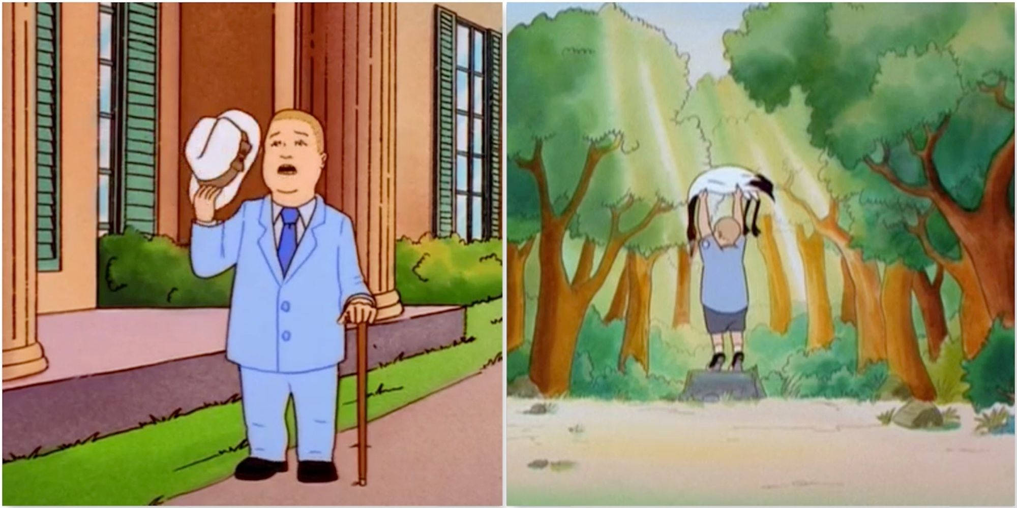 Bobby Hill, blue suit, hat, Full HD Desktop Wallpaper