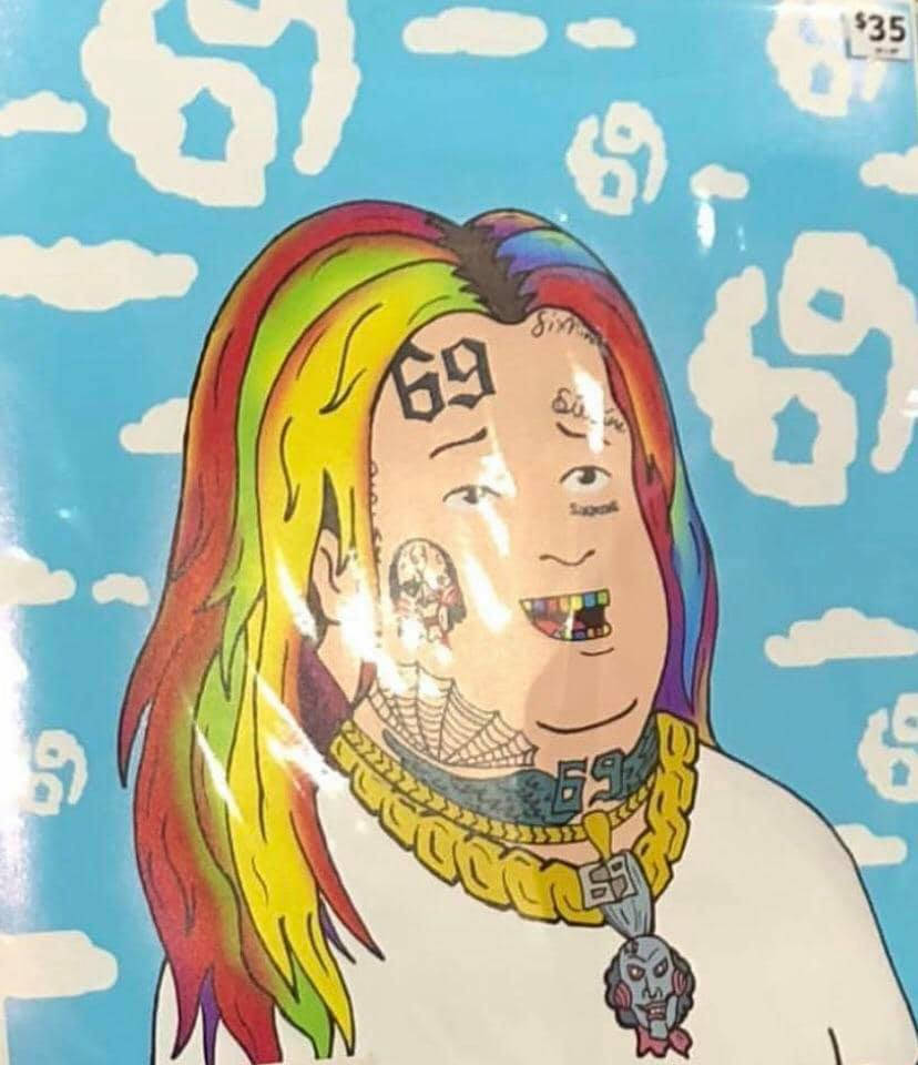 Bobby Hill, rainbow hair, tattoos, SD Phone Wallpaper