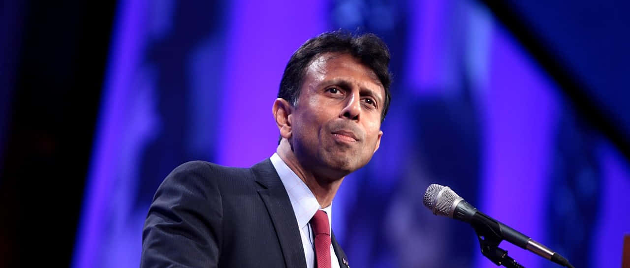 Bobby Jindal, dark suit, red tie, HD Desktop Wallpaper