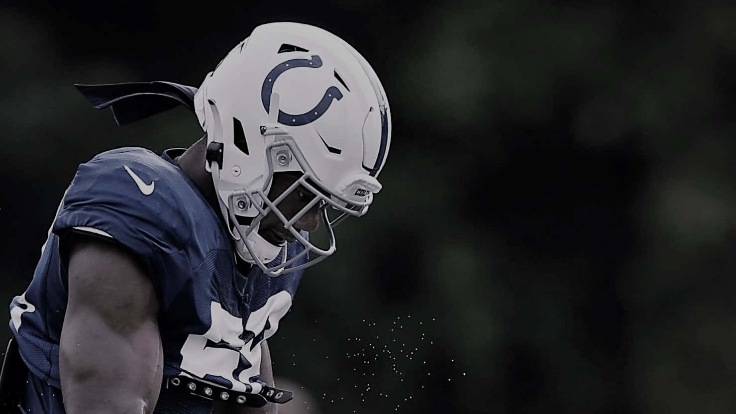 Bobby Okereke, white helmet, blue jersey, HD Desktop Wallpaper