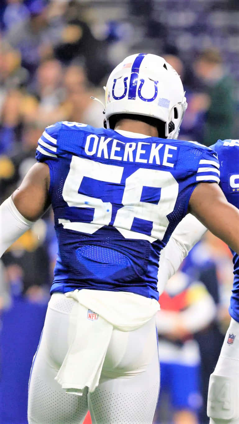 Bobby Okereke, blue jersey, number 58, HD Phone Wallpaper
