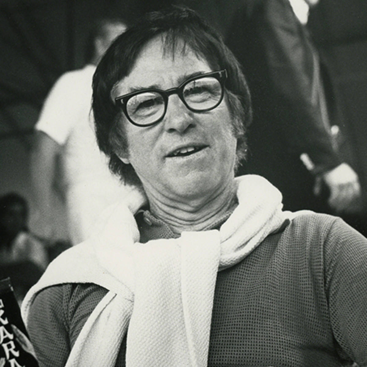 Bobby Riggs, black and white portrait, glasses, SD Desktop Wallpaper