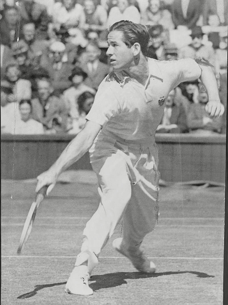 Bobby Riggs, tennis player, grass court, SD Phone Wallpaper