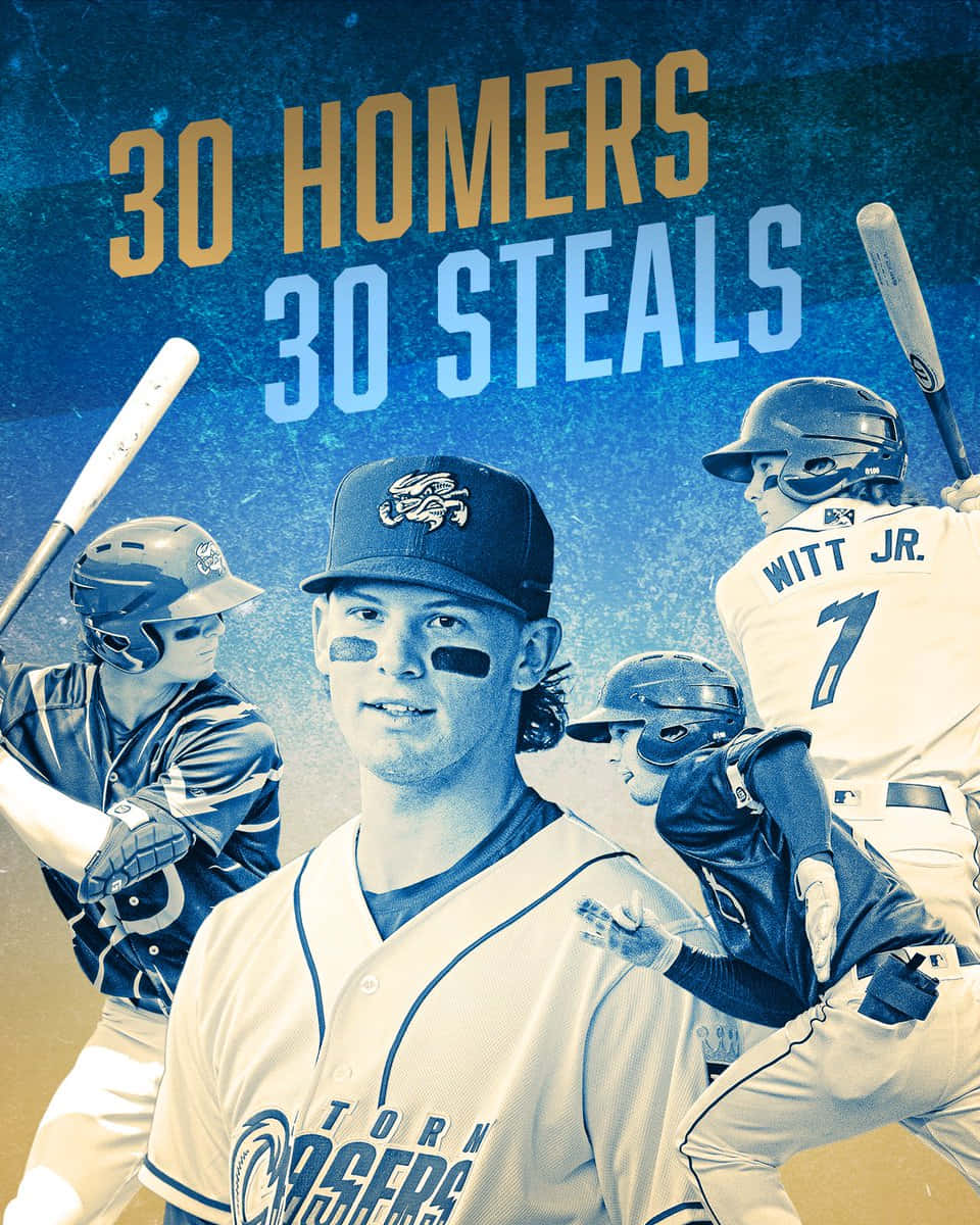 Bobby Witt Jr, 30 homers, 30 steals, SD Phone Wallpaper