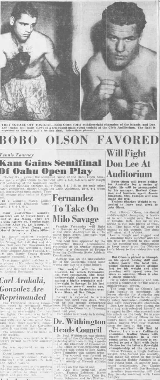 Bobo Olson, newspaper, boxing match, HD Phone Wallpaper