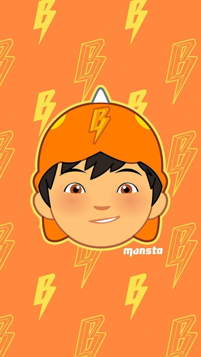 Boboiboy HD, lightning form, orange cap, SD Phone Wallpaper