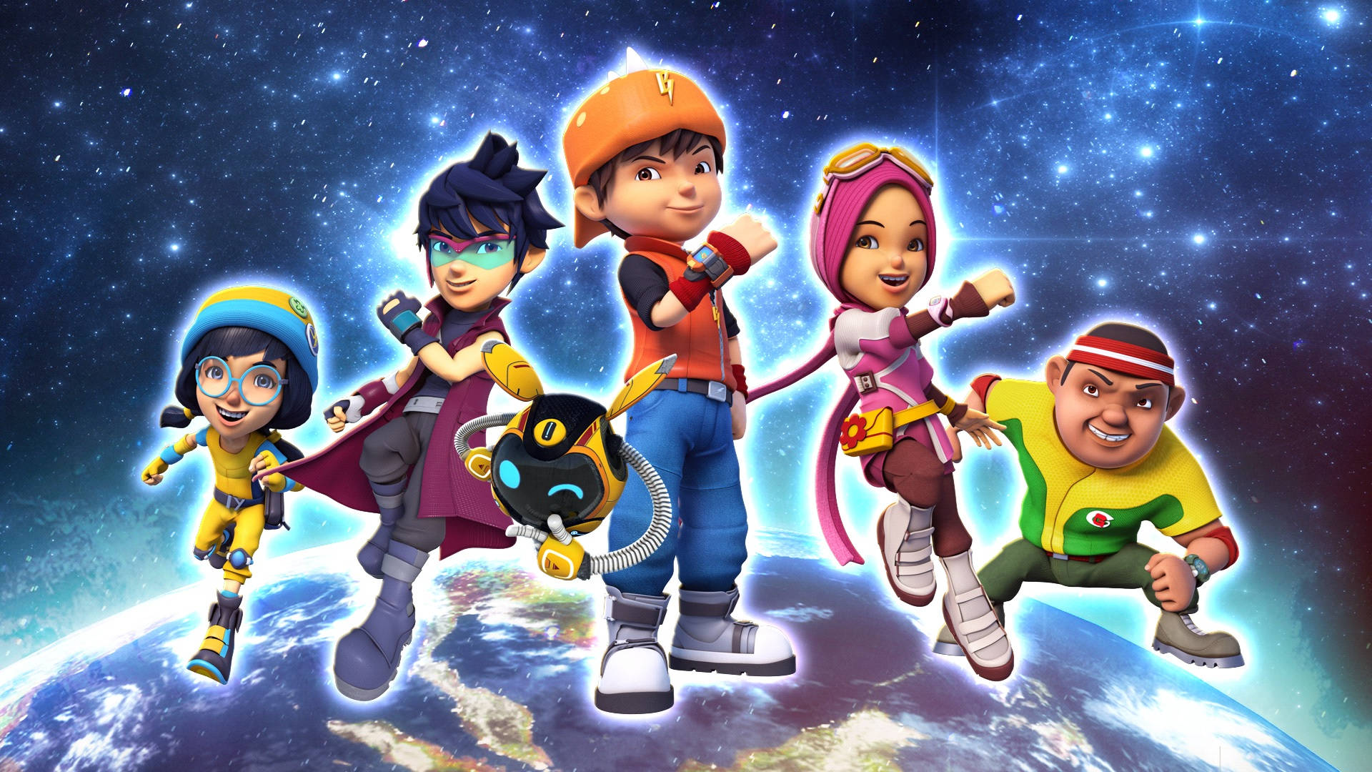 BoBoiBoy, gang, Earth, Full HD Desktop Wallpaper