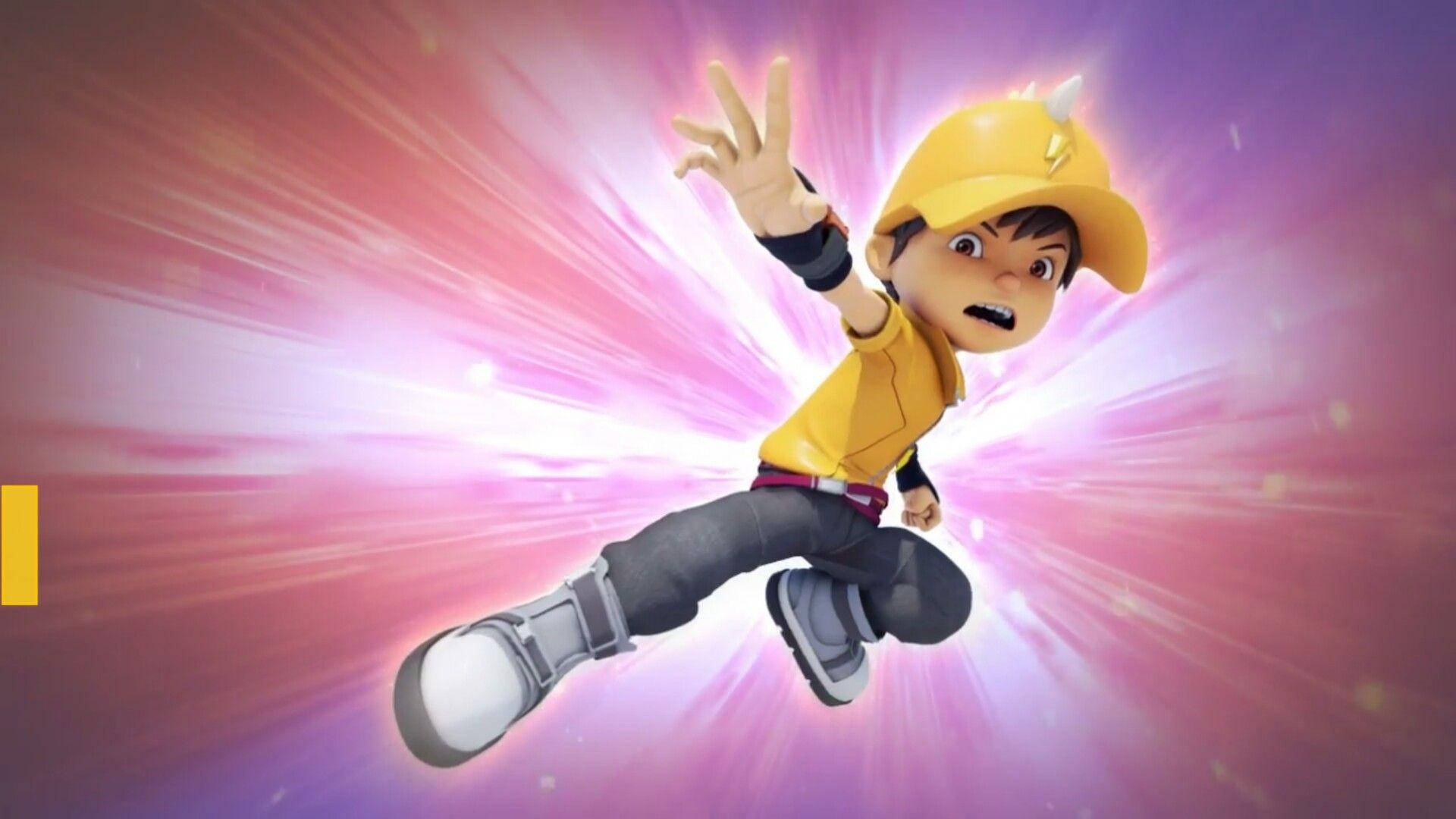 BoBoiBoy, Lightning, yellow cap, Full HD Desktop Wallpaper