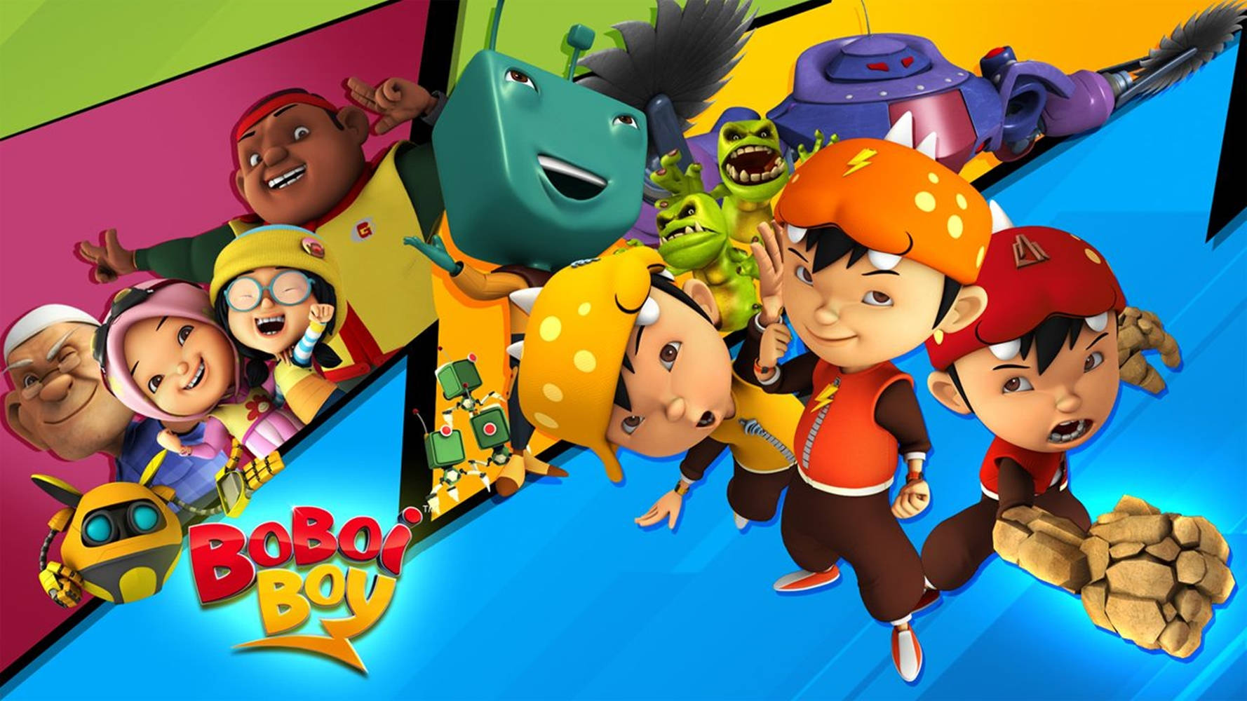 Boboiboy, HD animated television show, vibrant cartoon characters, HD Desktop Wallpaper