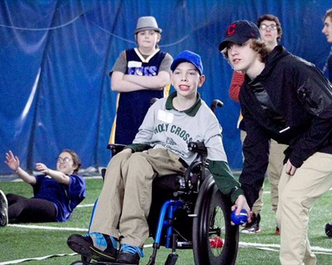 bocce ball, young boy, wheelchair, HD Desktop Wallpaper