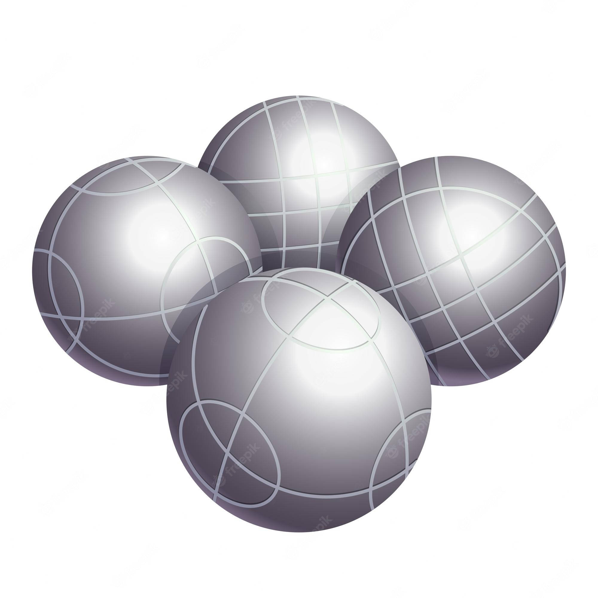 bocce ball, silver, white background, Full HD Desktop Wallpaper