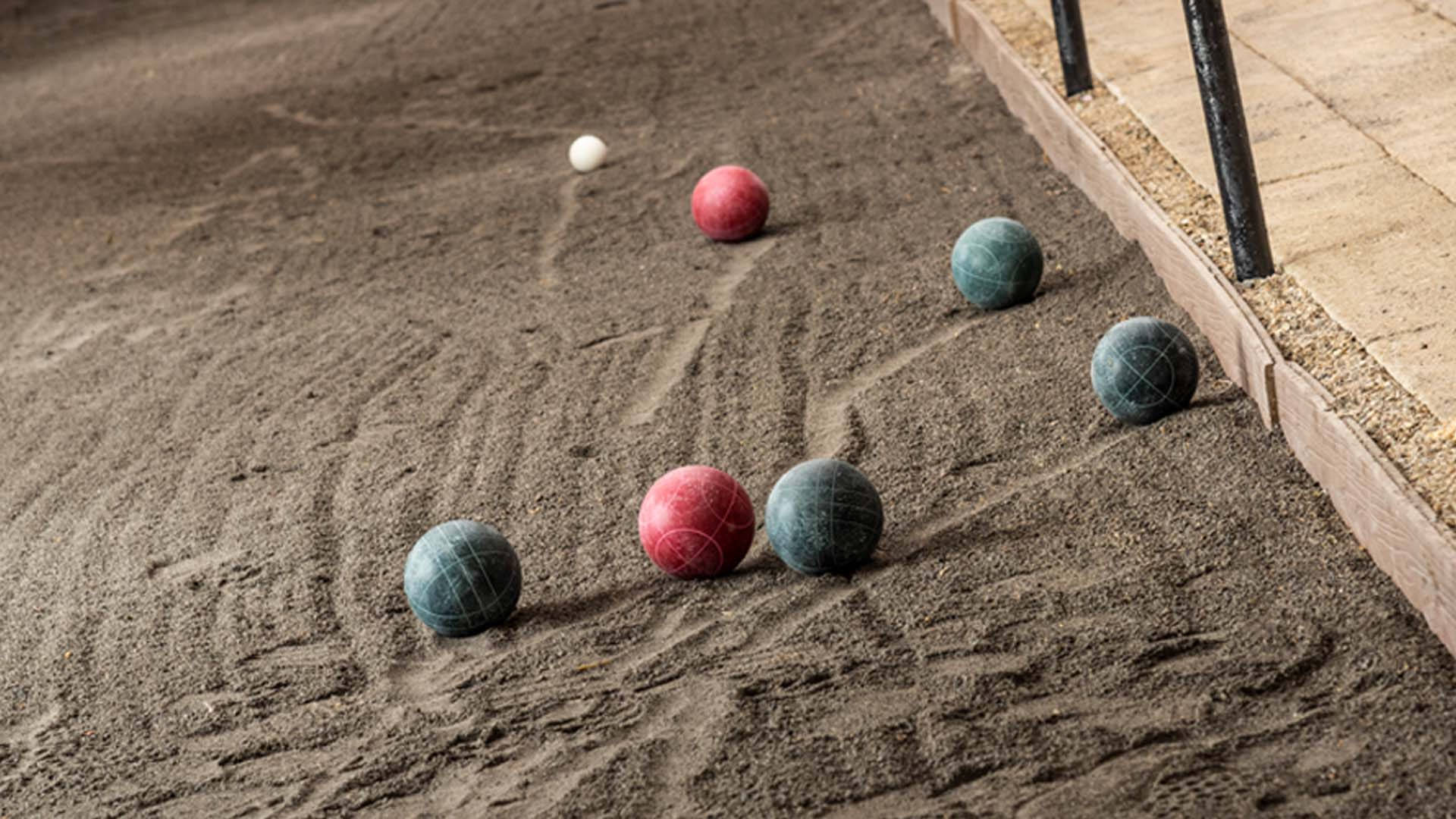 bocce ball, sand court, textured sand, Full HD Desktop Wallpaper