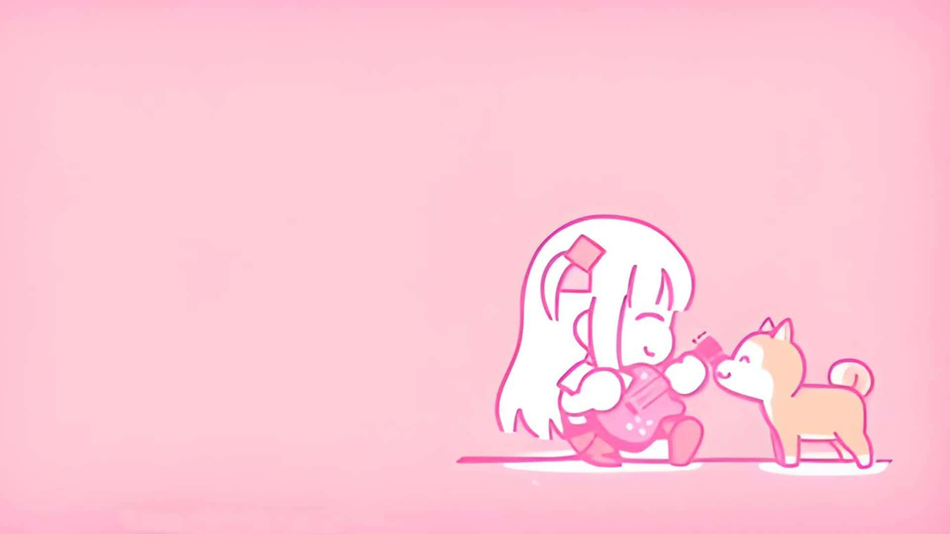 Bocchi The Rock, Bocchi, pink, Full HD Desktop Wallpaper