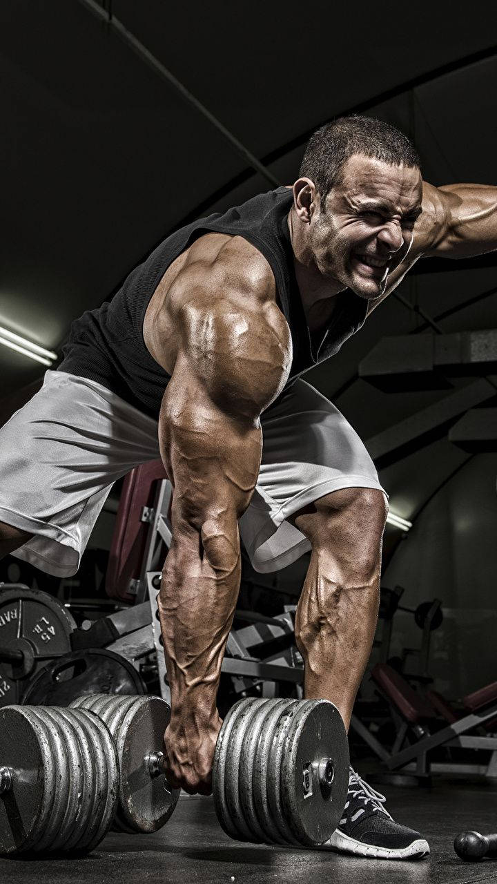 bodybuilder, dumbbell, gym, HD Phone Wallpaper