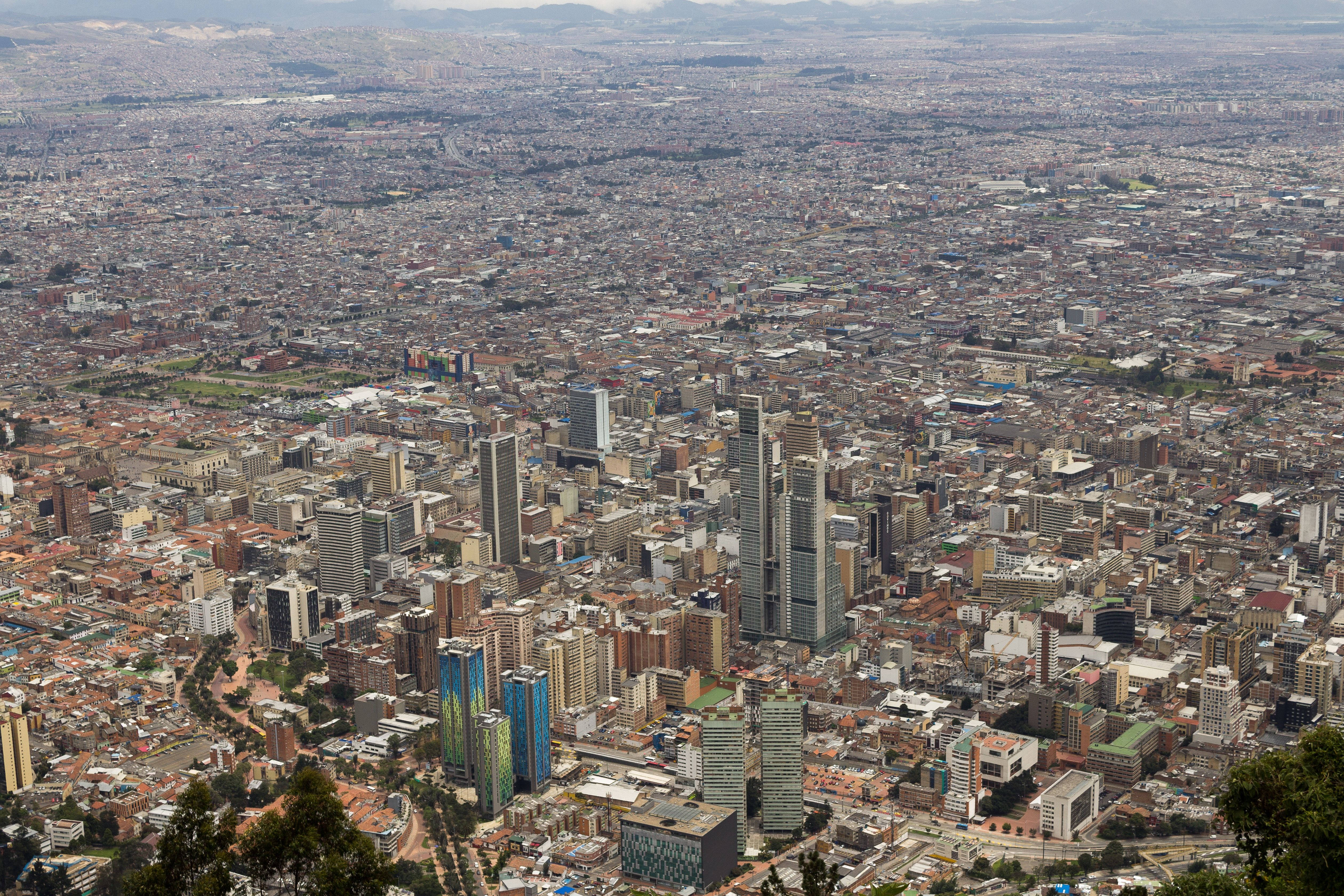 Bogota, overlooking view, aerial view, 4K Desktop Wallpaper