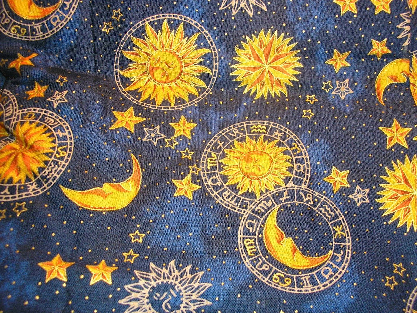 boho aesthetic, sun and moon pattern, golden suns, HD Desktop Wallpaper